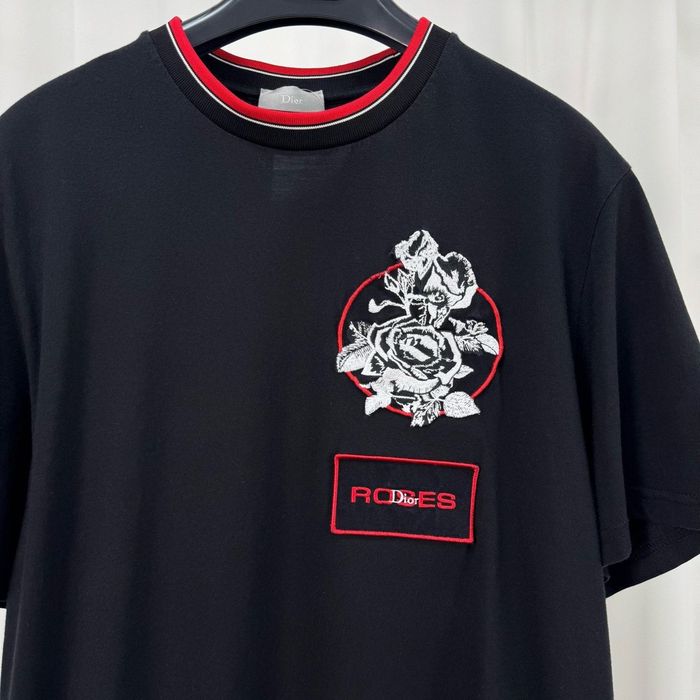 Dior Dior Floral Embroidery Patch T-Shirt L Size US L / EU 52-54 / 3 - 4 Thumbnail