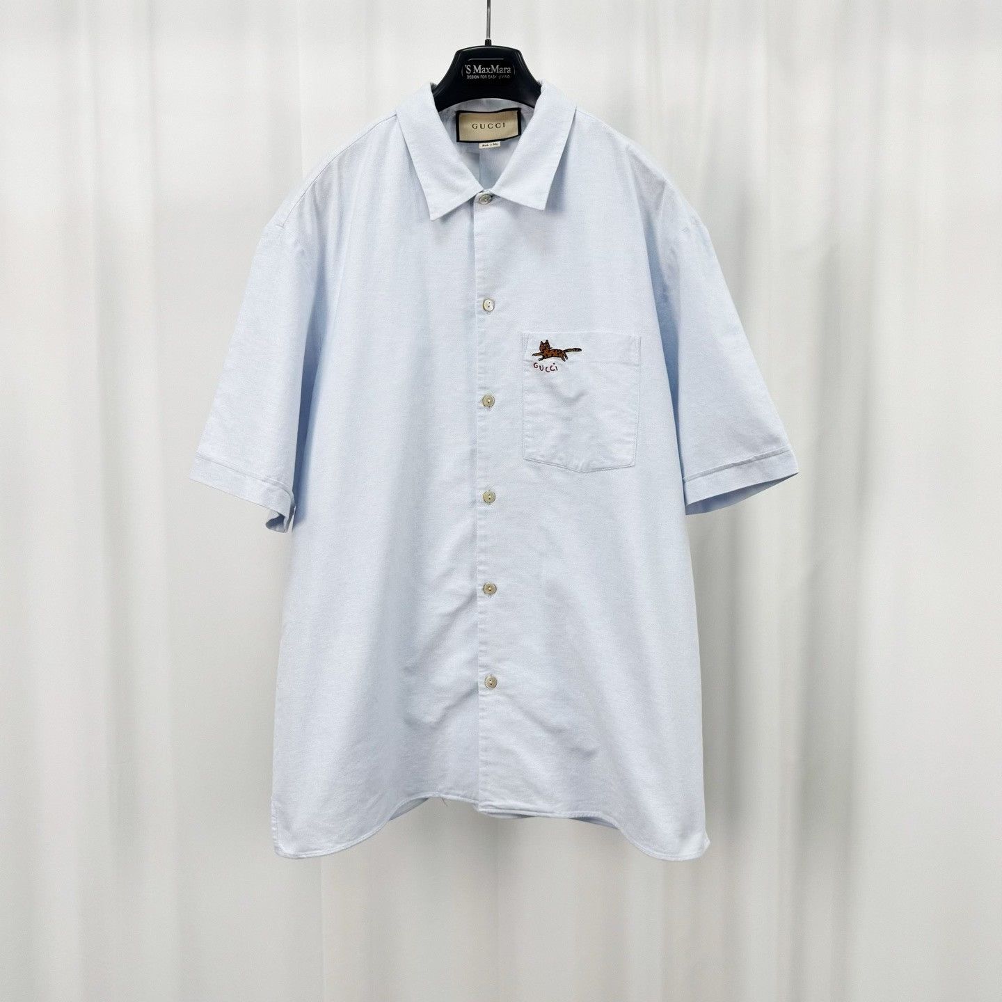 Gucci Gucci Cat Embroidery Short Sleeve Shirt EU 50 Size US M / EU 48-50 / 2 - 2 Thumbnail