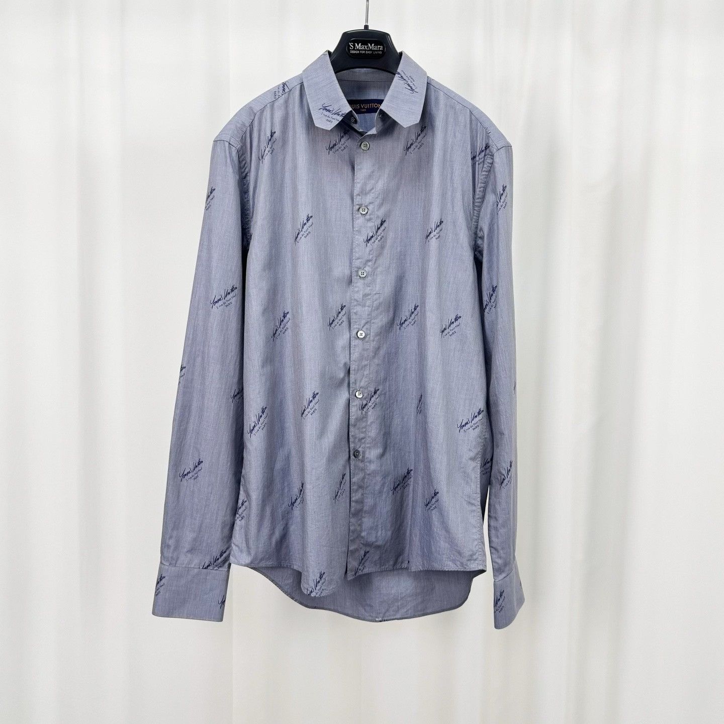 Louis Vuitton Louis Vuitton Script Logo Print Button Up Shirt M Size US M / EU 48-50 / 2 - 2 Thumbnail
