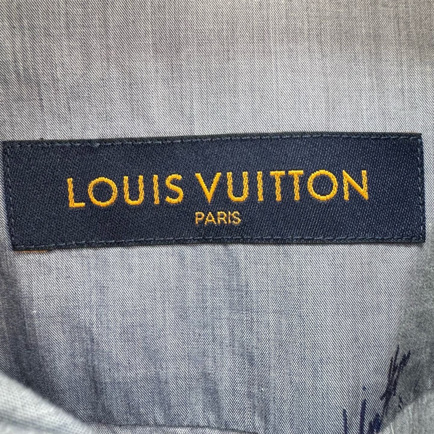 Louis Vuitton Louis Vuitton Script Logo Print Button Up Shirt M Size US M / EU 48-50 / 2 - 6 Thumbnail