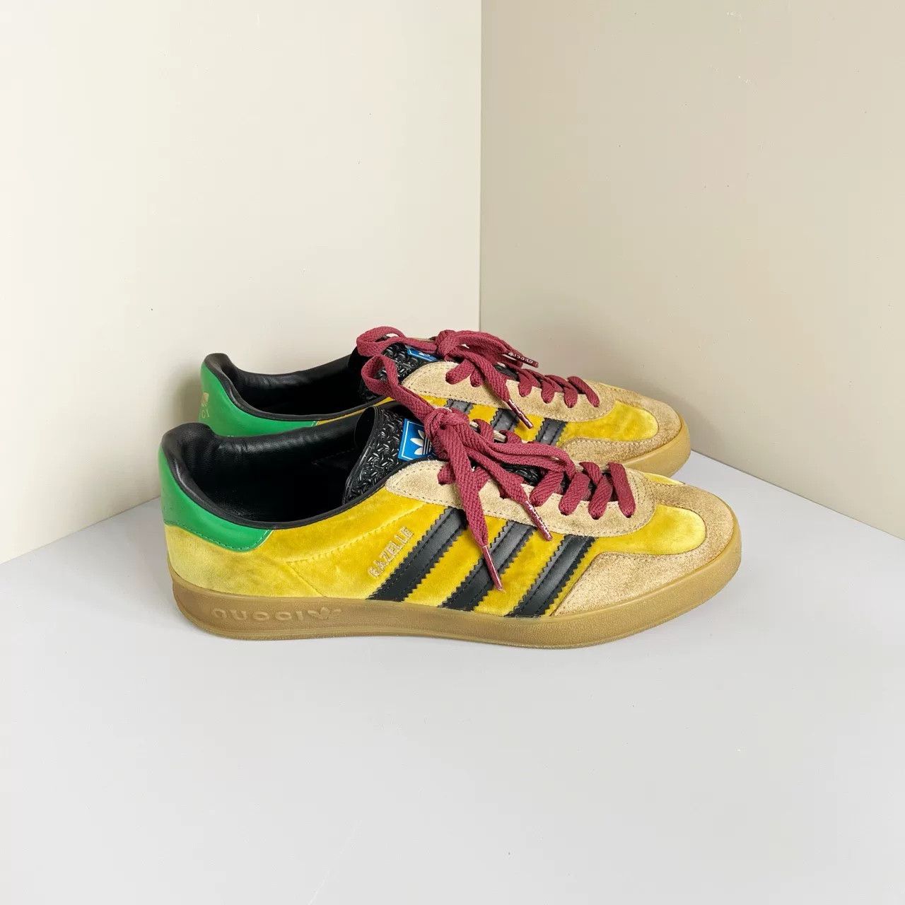 Gucci Gucci x Adidas Gazelle Yellow Suede Sneakers 7.5 Size US 7.5 / EU 40-41 - 4 Thumbnail