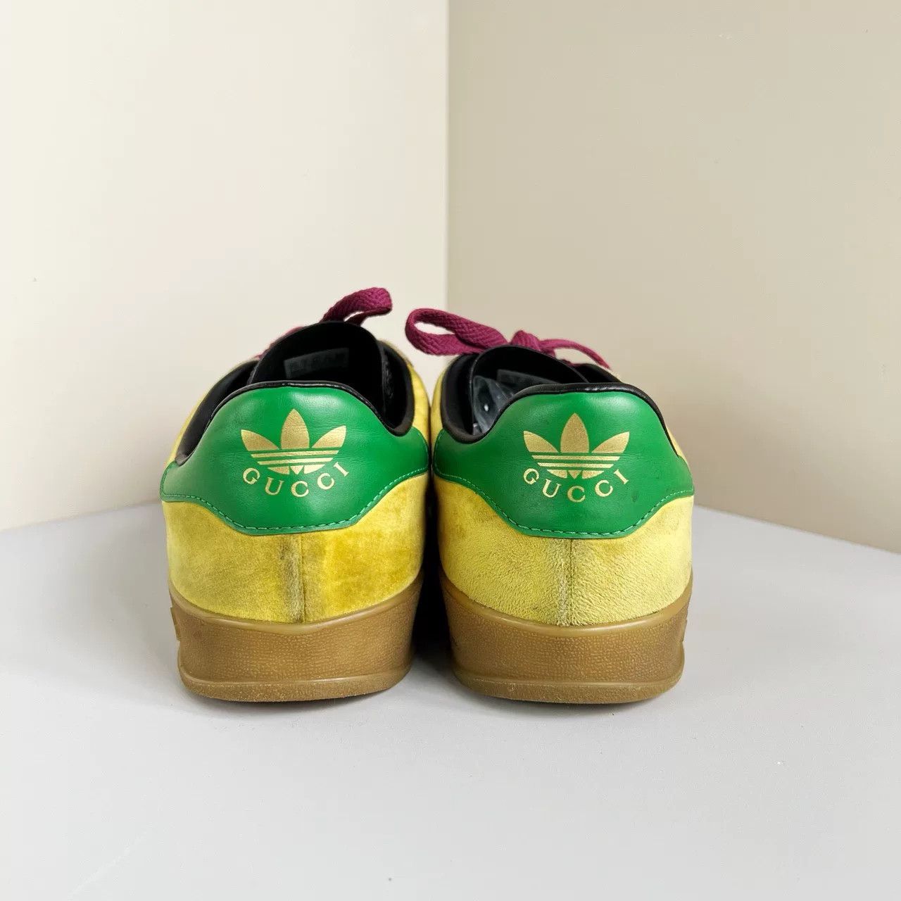 Gucci Gucci x Adidas Gazelle Yellow Suede Sneakers 7.5 Size US 7.5 / EU 40-41 - 3 Thumbnail