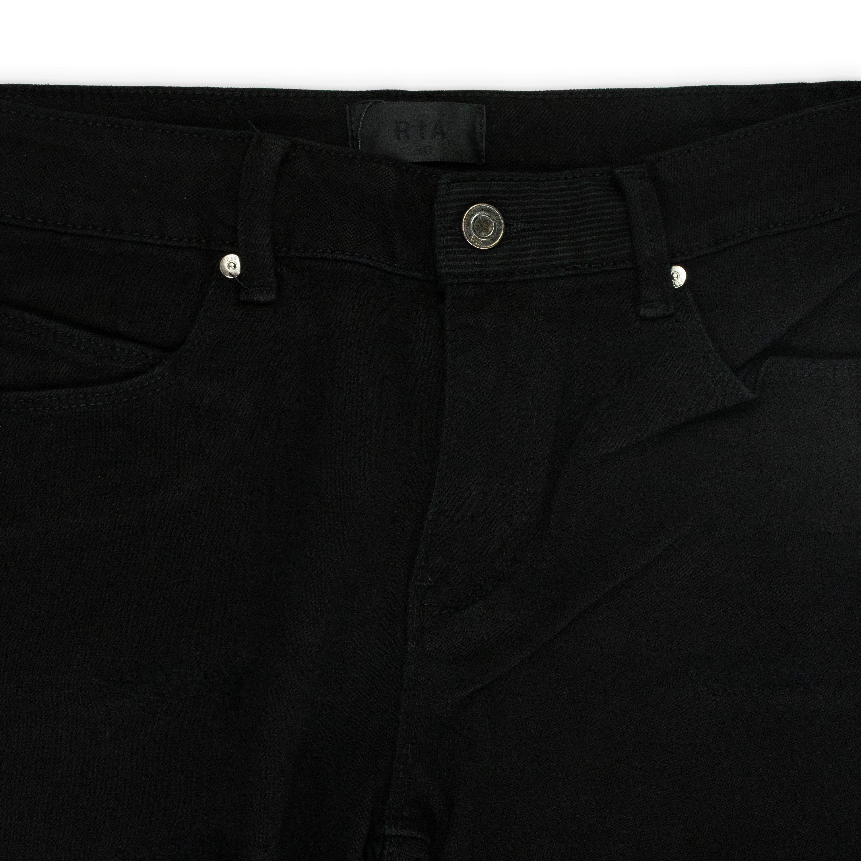 Rta Rta Black Olivier Scratched Denim SIZE 38 Size US 38 / EU 54 - 3 Thumbnail