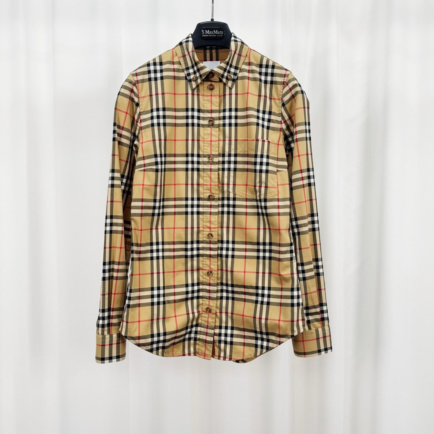 Burberry Burberry Classic Check Stretch Cotton Shirt UK 4 Size XS / US 0-2 / IT 36-38 - 2 Thumbnail