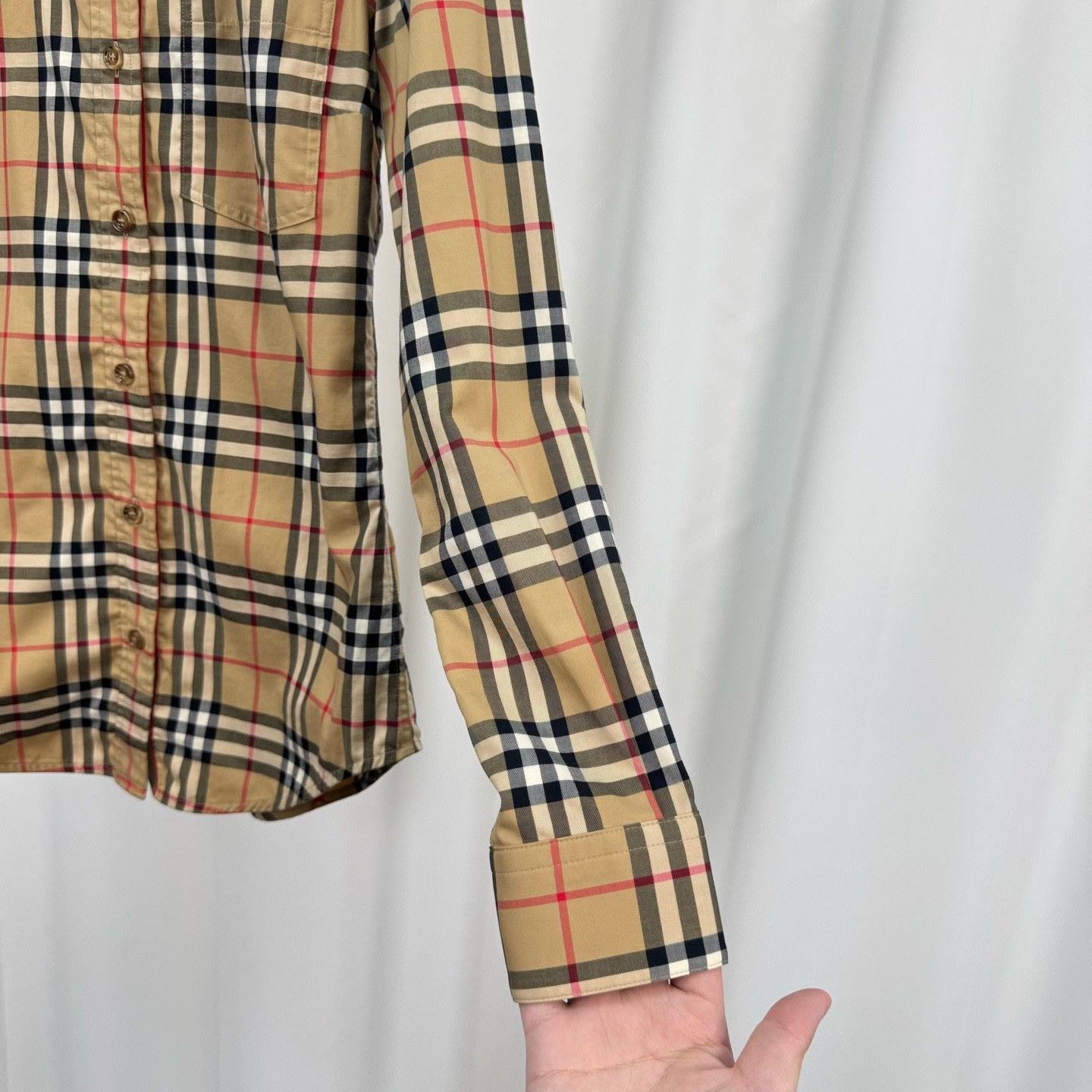Burberry Burberry Classic Check Stretch Cotton Shirt UK 4 Size XS / US 0-2 / IT 36-38 - 5 Thumbnail