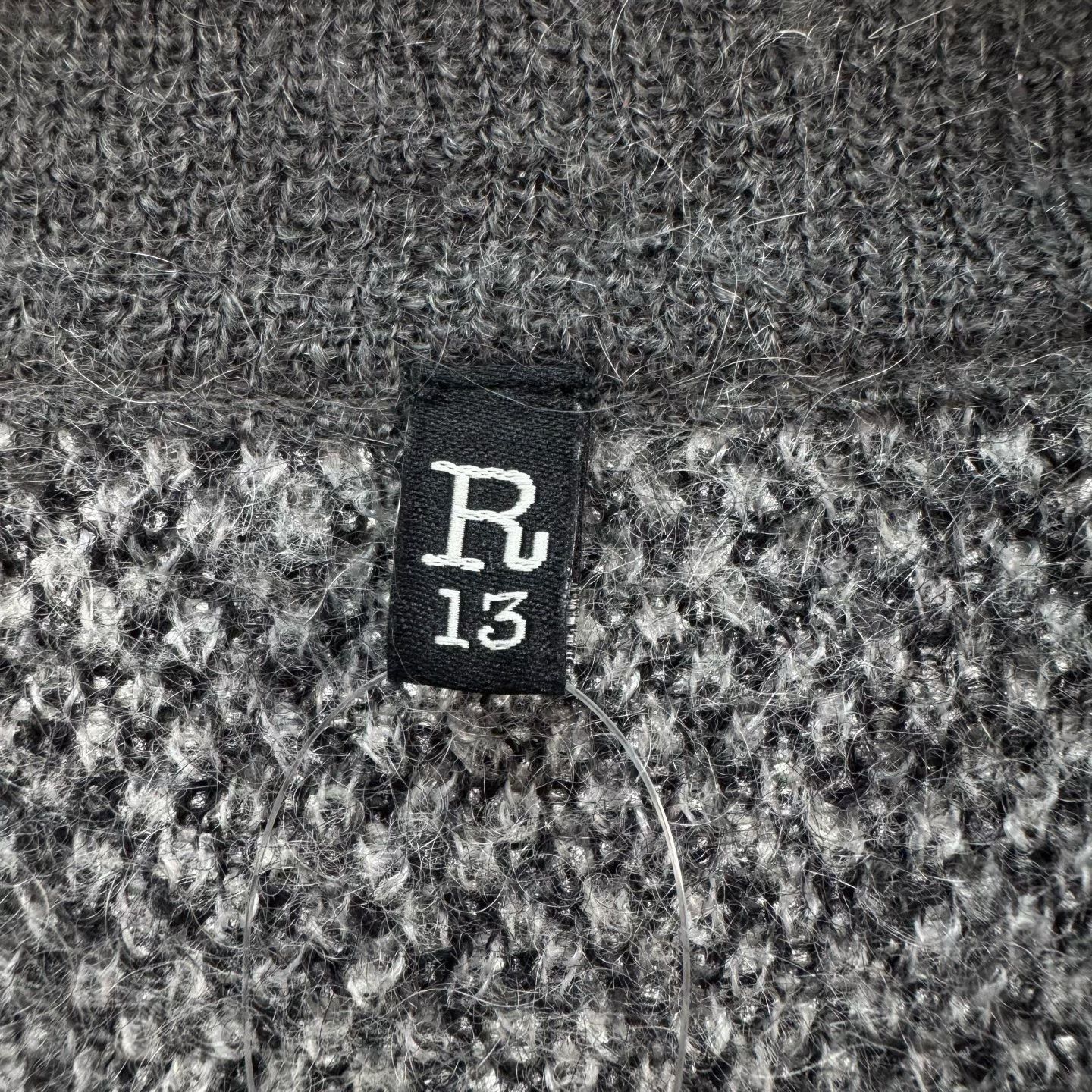 R13 R13 Distressed Argyle Mohair Cardigan S Size S / US 4 / IT 40 - 6 Thumbnail