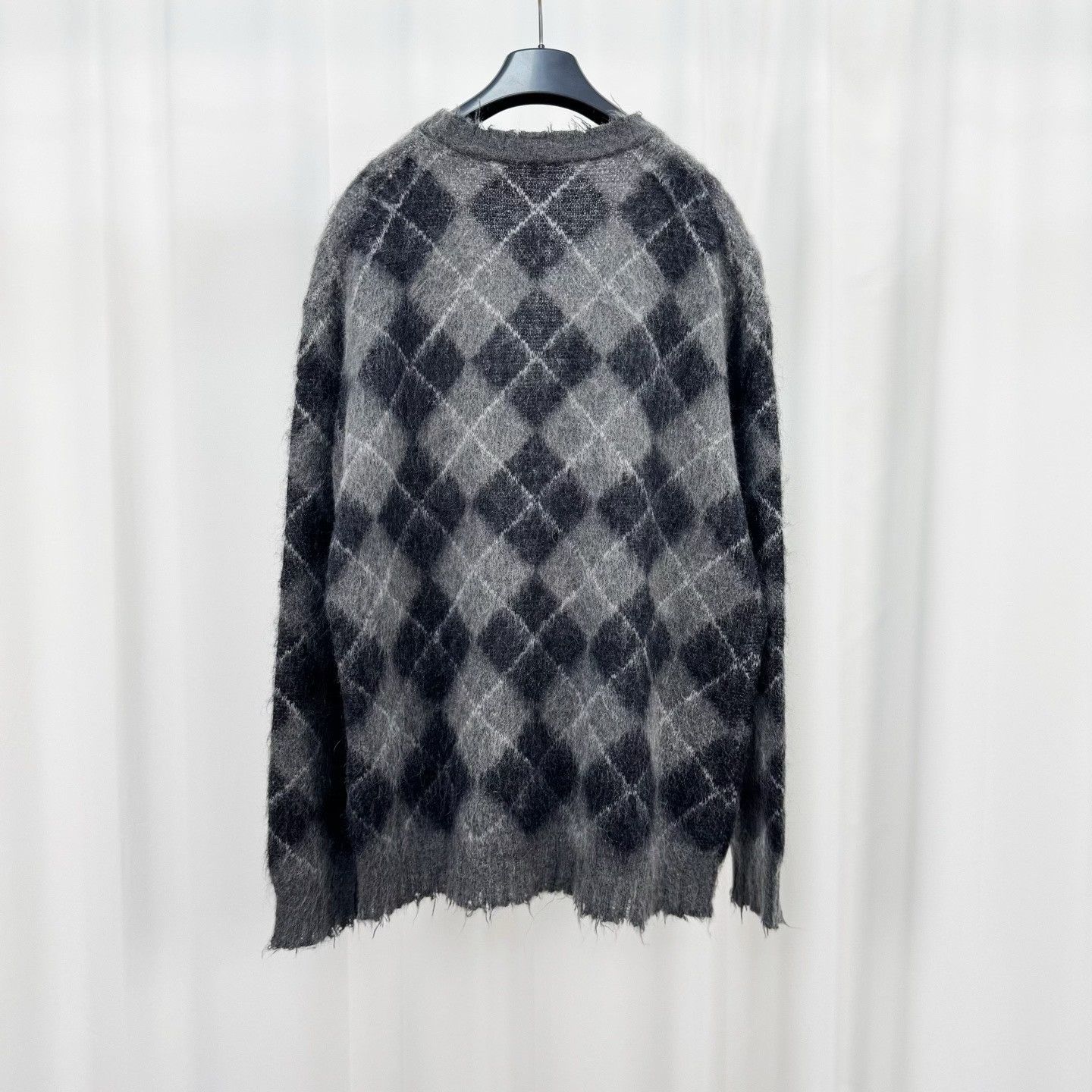 R13 R13 Distressed Argyle Mohair Cardigan S Size S / US 4 / IT 40 - 3 Thumbnail