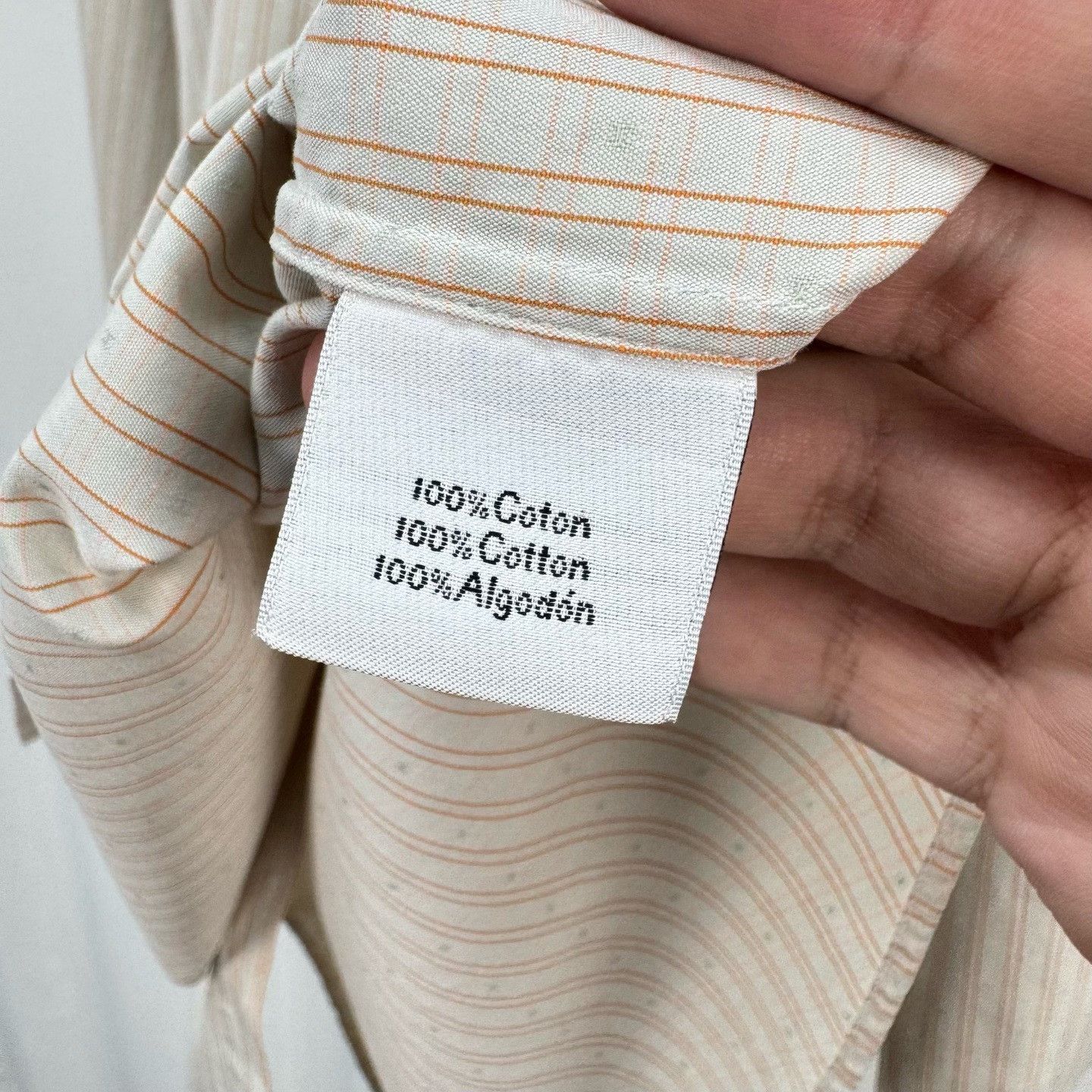 Hermes Hermes Striped H-Logo Cotton Shirt 40 Size US M / EU 48-50 / 2 - 8 Thumbnail