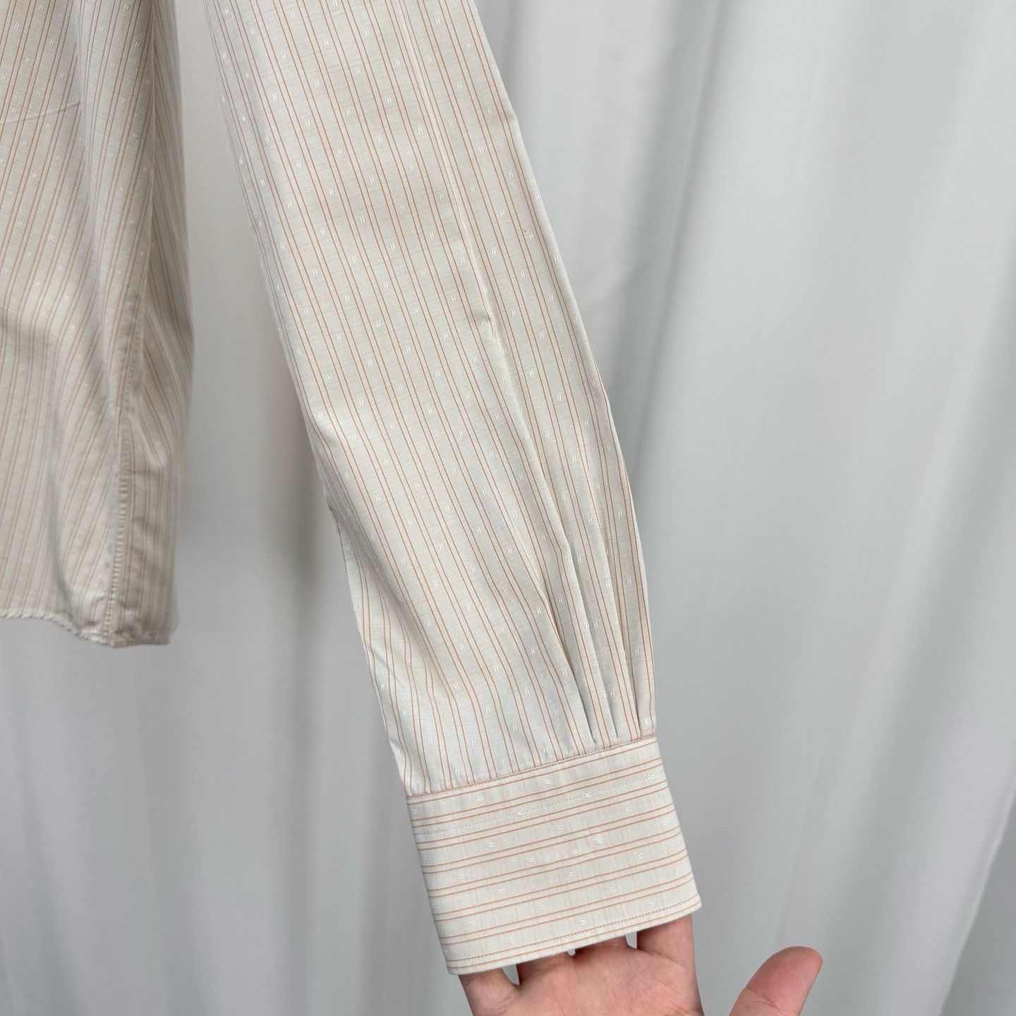 Hermes Hermes Striped H-Logo Cotton Shirt 40 Size US M / EU 48-50 / 2 - 5 Thumbnail