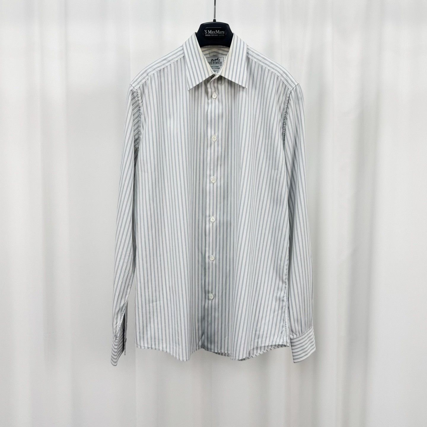 Hermes Hermes Striped H Pattern Button Up Shirt 40 Size US M / EU 48-50 / 2 - 2 Thumbnail