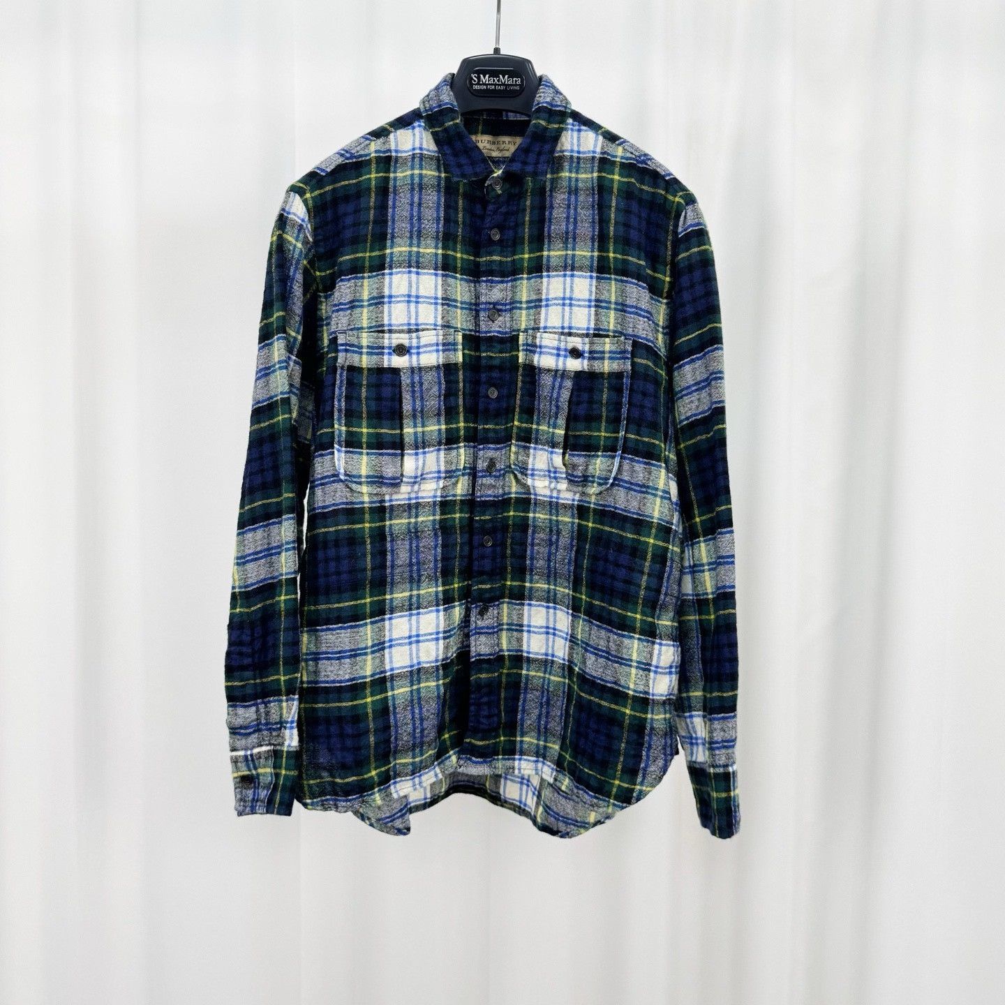 Burberry Burberry Wool Plaid Leather Trim Shirt XL Size US XL / EU 56 / 4 - 2 Thumbnail