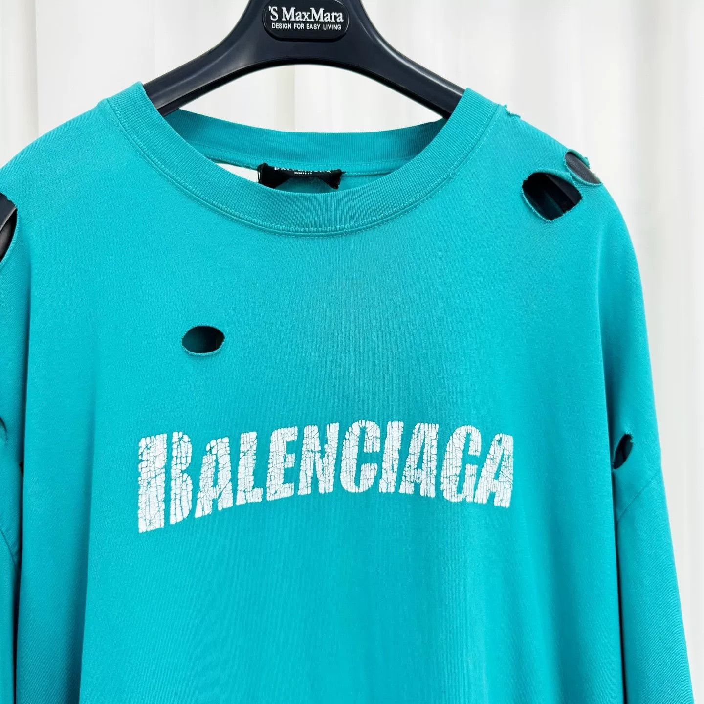 Balenciaga Balenciaga Distressed Logo T-Shirt Size M Size US M / EU 48-50 / 2 - 4 Thumbnail