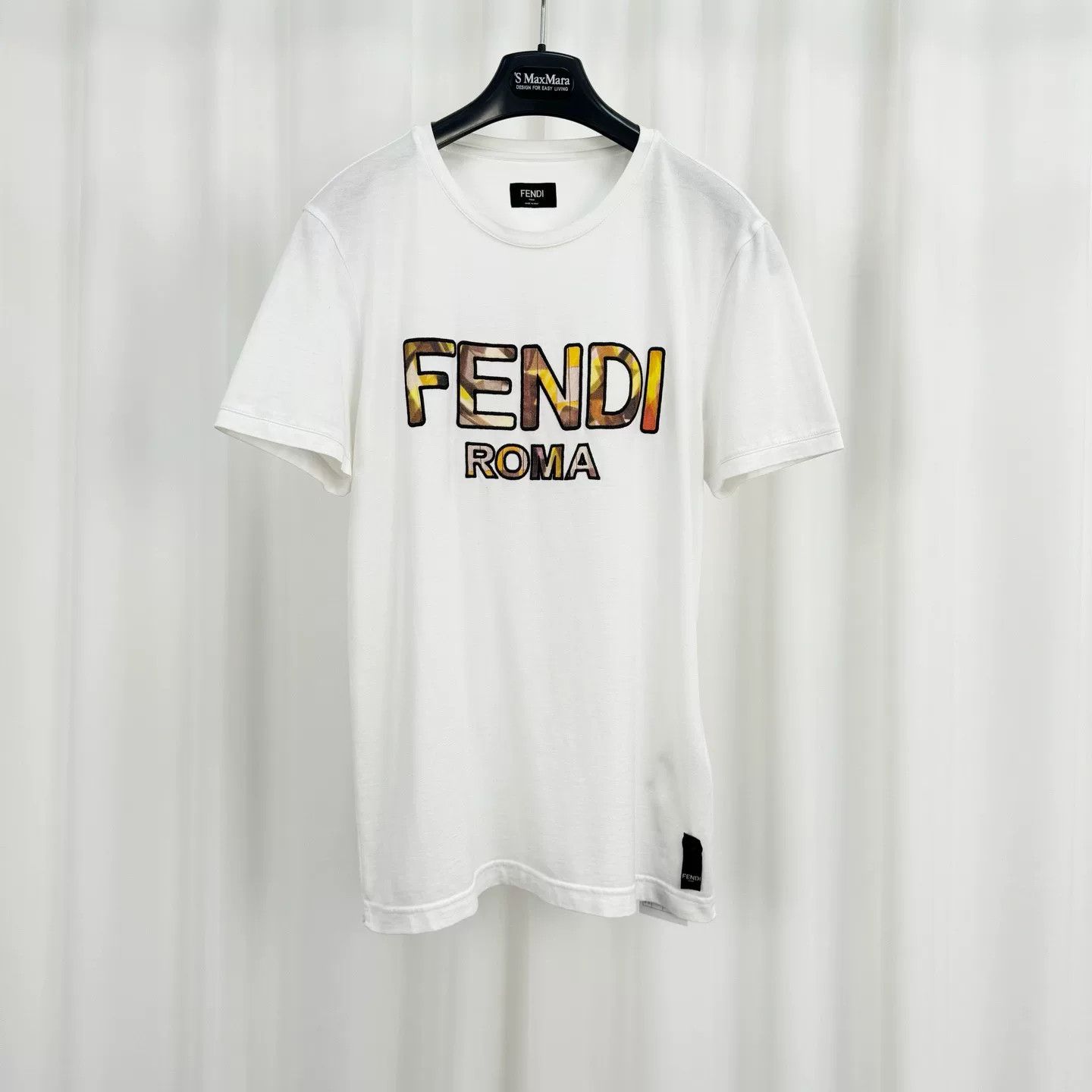 Fendi Fendi Embroidered Logo ROMA T-Shirt Size S Size US S / EU 44-46 / 1 - 2 Thumbnail