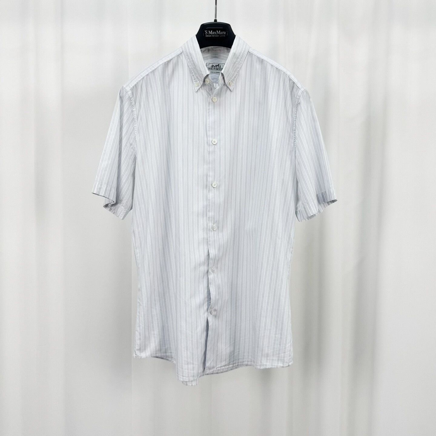 Hermes Hermes Striped Short Sleeve Shirt Size 40 Size US M / EU 48-50 / 2 - 2 Thumbnail