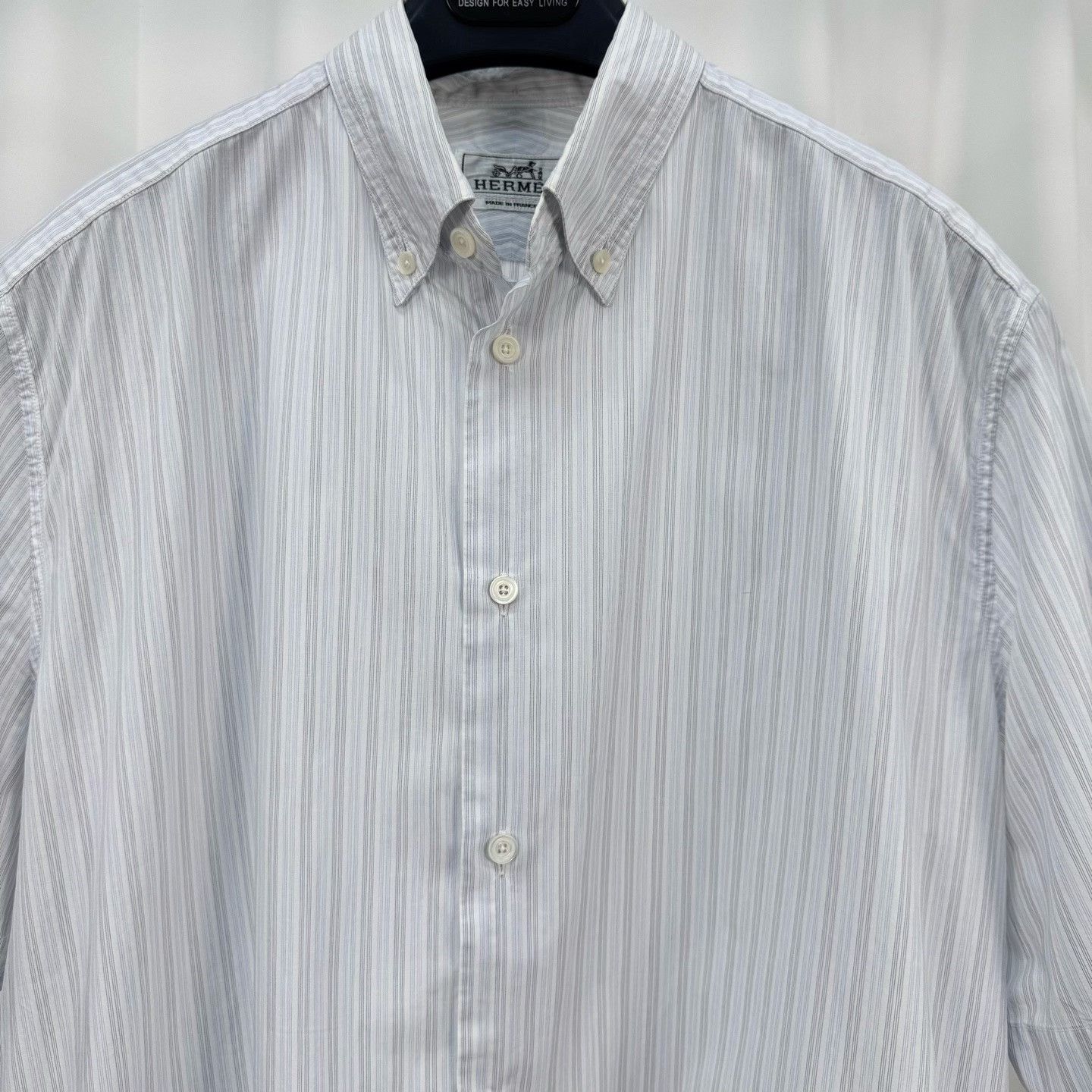 Hermes Hermes Striped Short Sleeve Shirt Size 40 Size US M / EU 48-50 / 2 - 4 Thumbnail