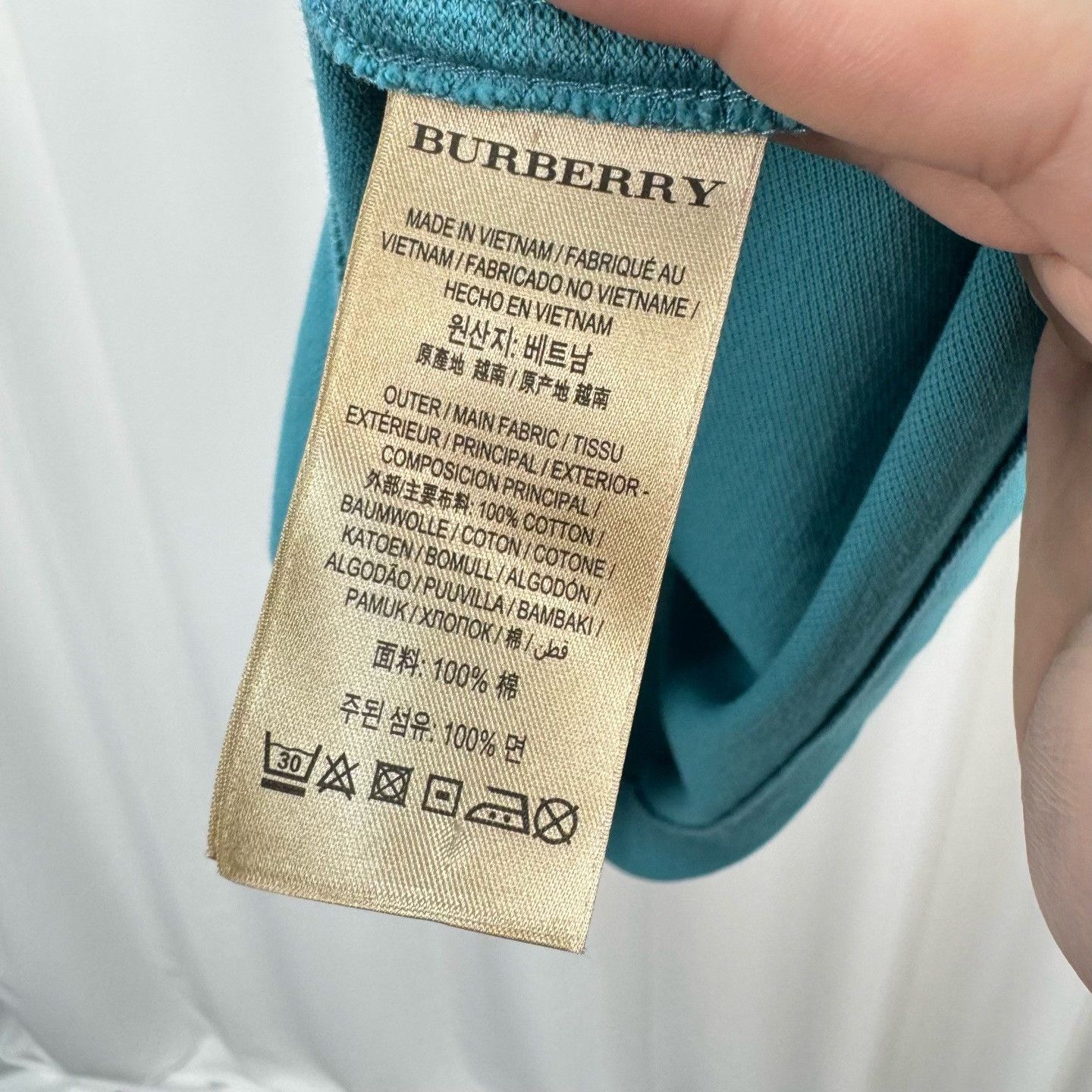 Burberry Burberry Brit Teal Embroidered Knight Polo Size L Size US L / EU 52-54 / 3 - 7 Thumbnail