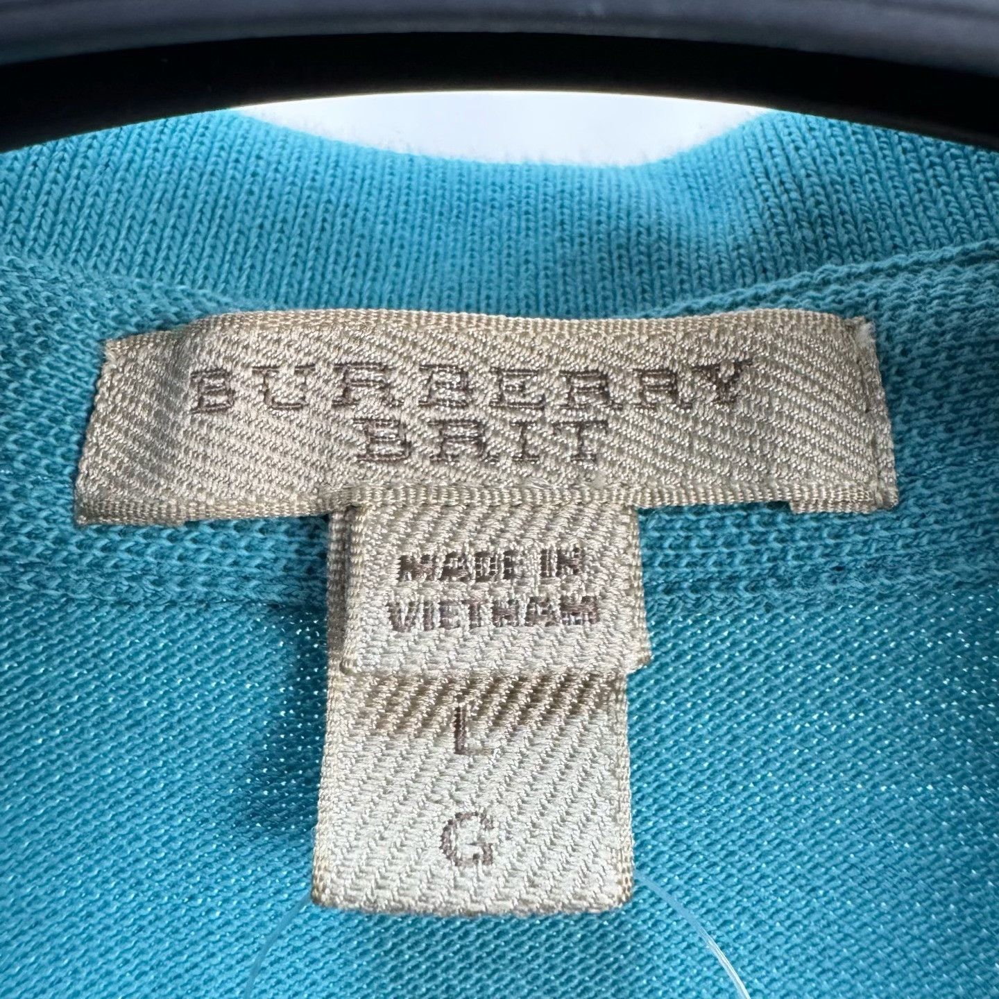 Burberry Burberry Brit Teal Embroidered Knight Polo Size L Size US L / EU 52-54 / 3 - 6 Thumbnail