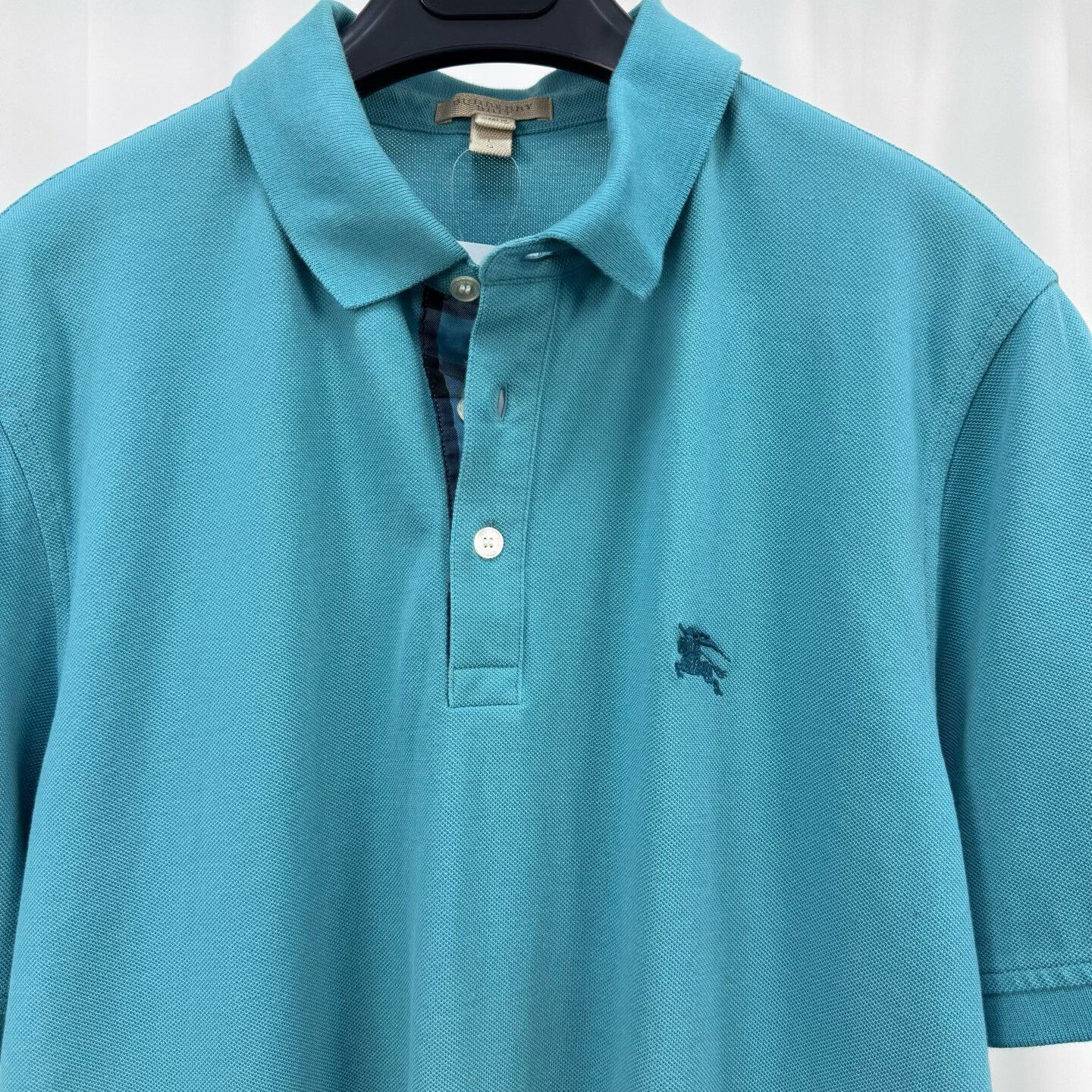 Burberry Burberry Brit Teal Embroidered Knight Polo Size L Size US L / EU 52-54 / 3 - 4 Thumbnail