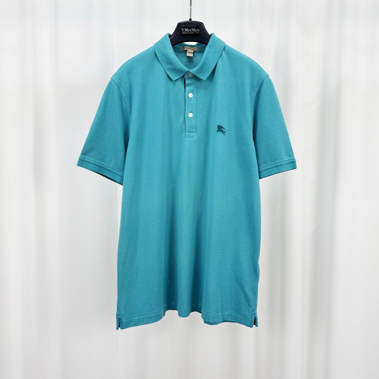 Burberry Burberry Brit Teal Embroidered Knight Polo Size L Size US L / EU 52-54 / 3 - 2 Thumbnail