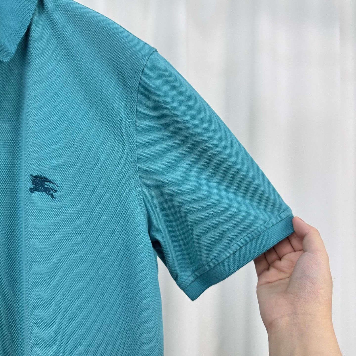 Burberry Burberry Brit Teal Embroidered Knight Polo Size L Size US L / EU 52-54 / 3 - 5 Thumbnail