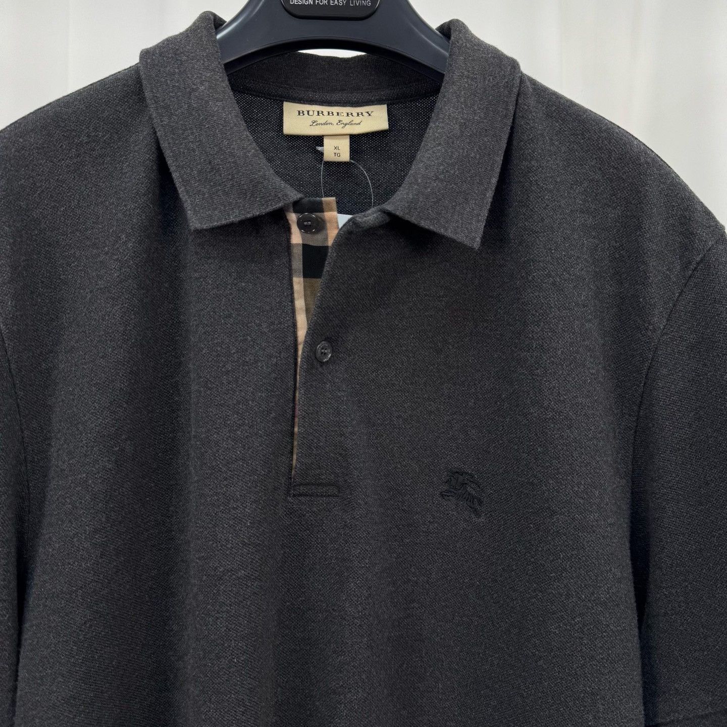 Burberry Burberry Embroidered Knight Check Trim Polo XL Size US XL / EU 56 / 4 - 4 Thumbnail