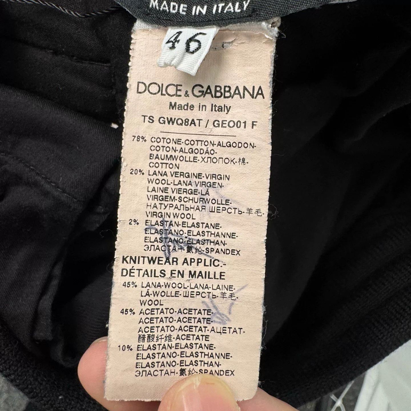 Dolce & Gabbana Dolce & Gabbana Pinstripe Wool Blend Joggers 46 Size US 30 / EU 46 - 7 Thumbnail