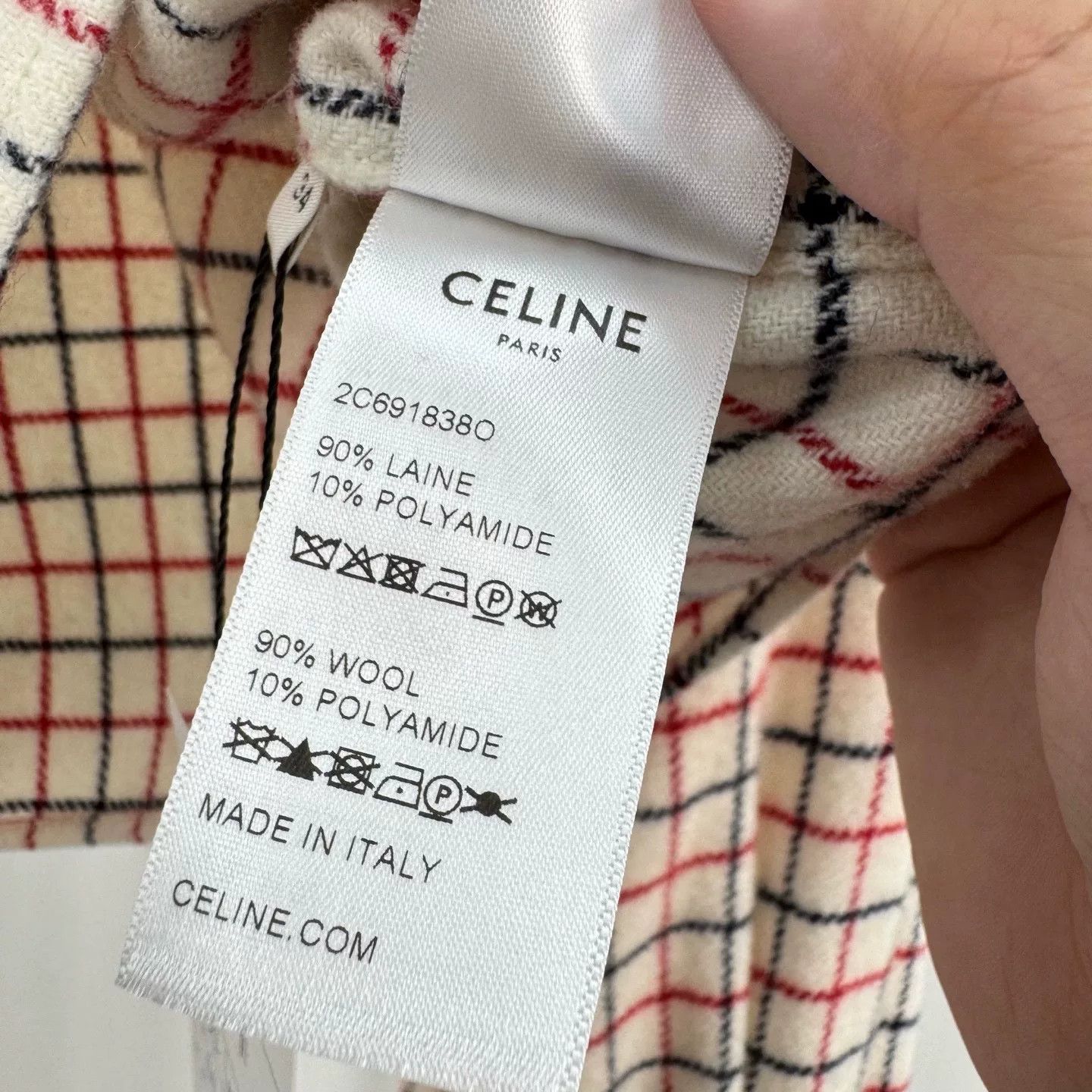 Celine Celine Triomphe Wool Check Jacket 34 Size XS / US 0-2 / IT 36-38 - 7 Thumbnail