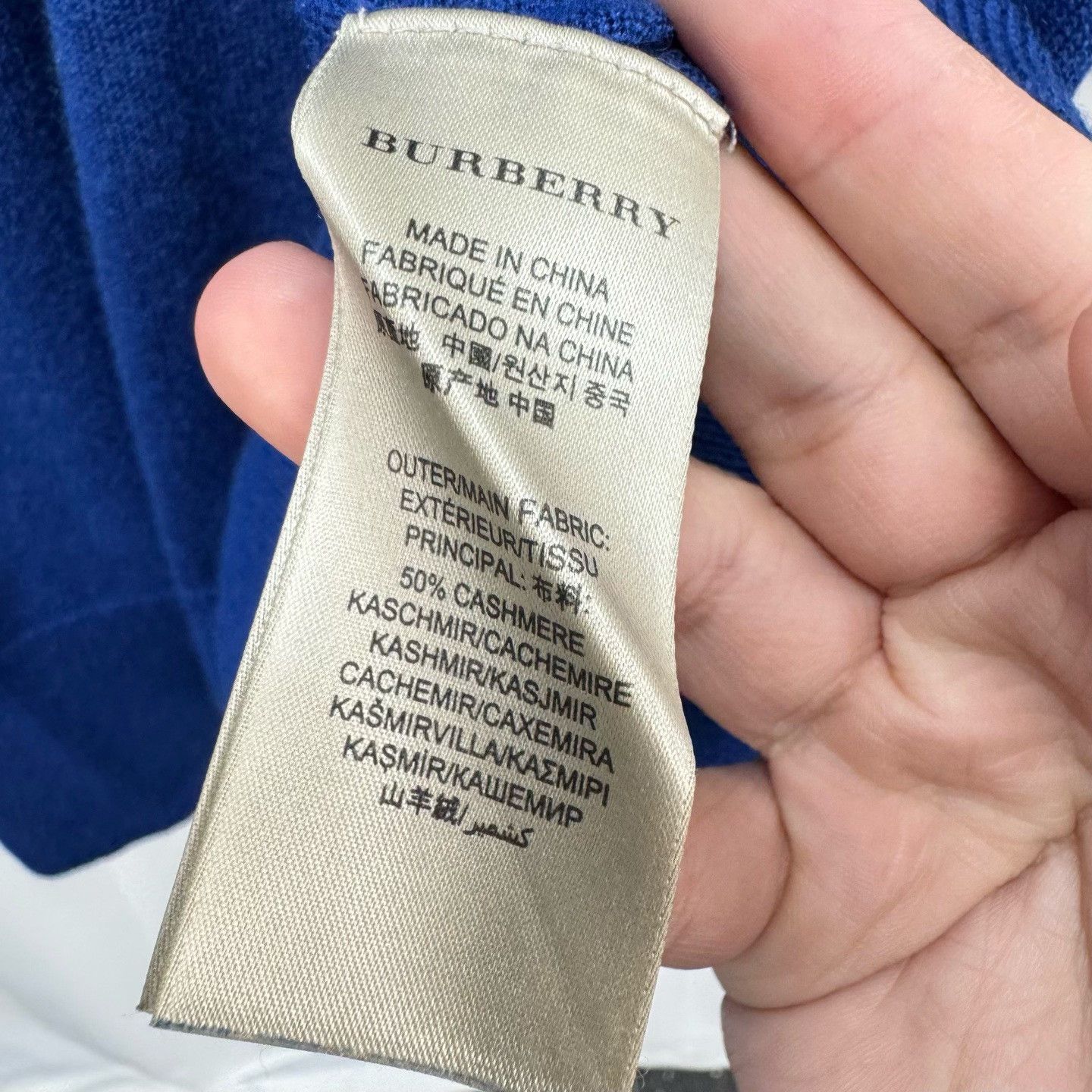 Burberry Burberry Brit Blue Cashmere Blend Sweater Size M Size US M / EU 48-50 / 2 - 9 Thumbnail