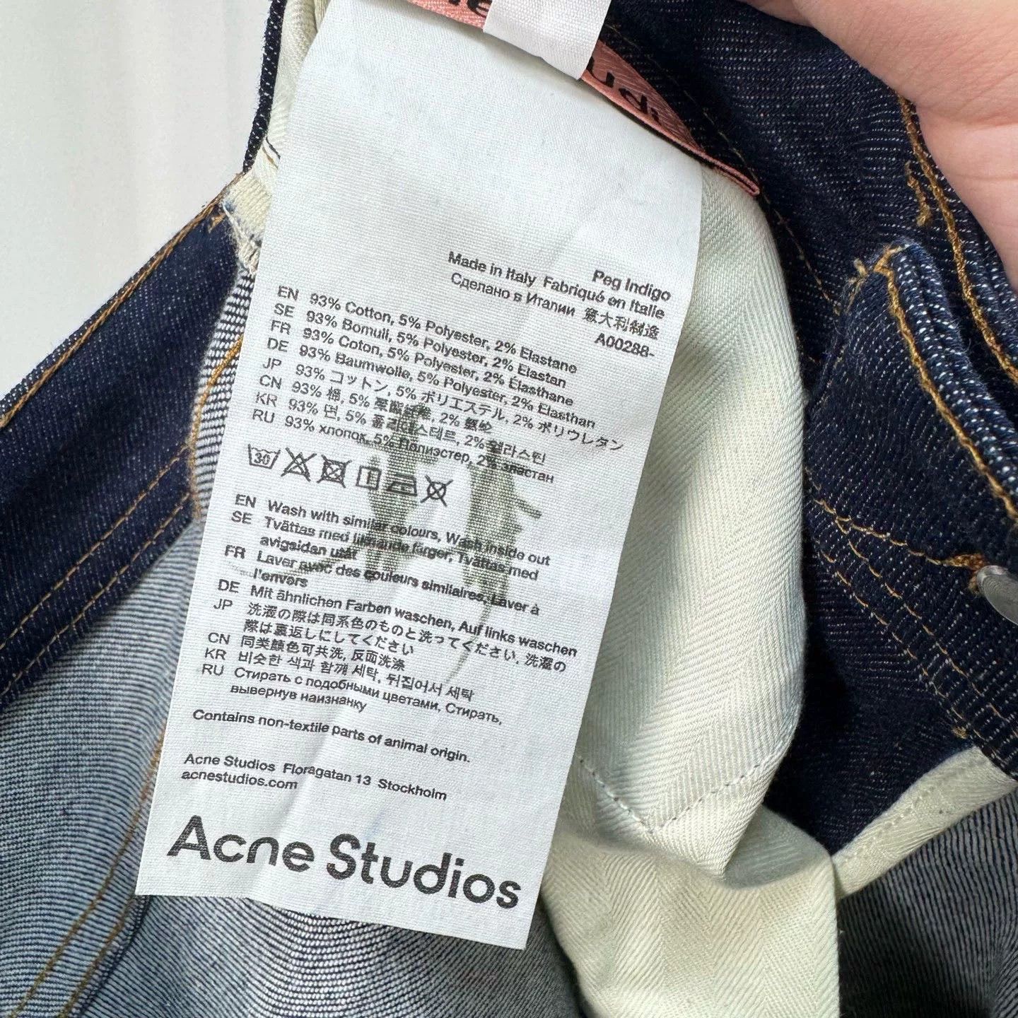 Acne Studios Acne Studios Dark Wash Peg Jeans 27 Size 27" / US 4 / IT 40 - 8 Thumbnail