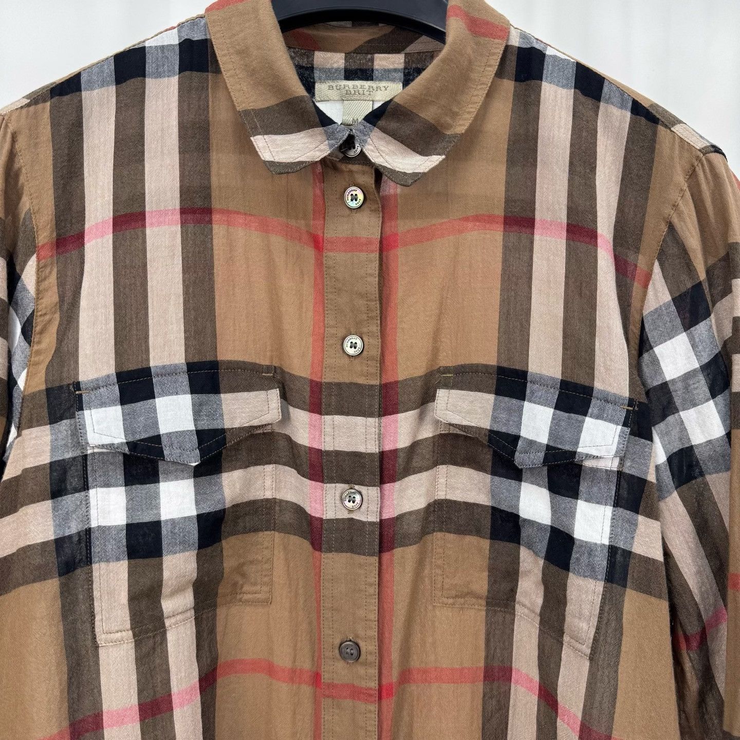 Burberry Burberry Check Long Sleeve Button Up Shirt Size M Size M / US 6-8 / IT 42-44 - 4 Thumbnail