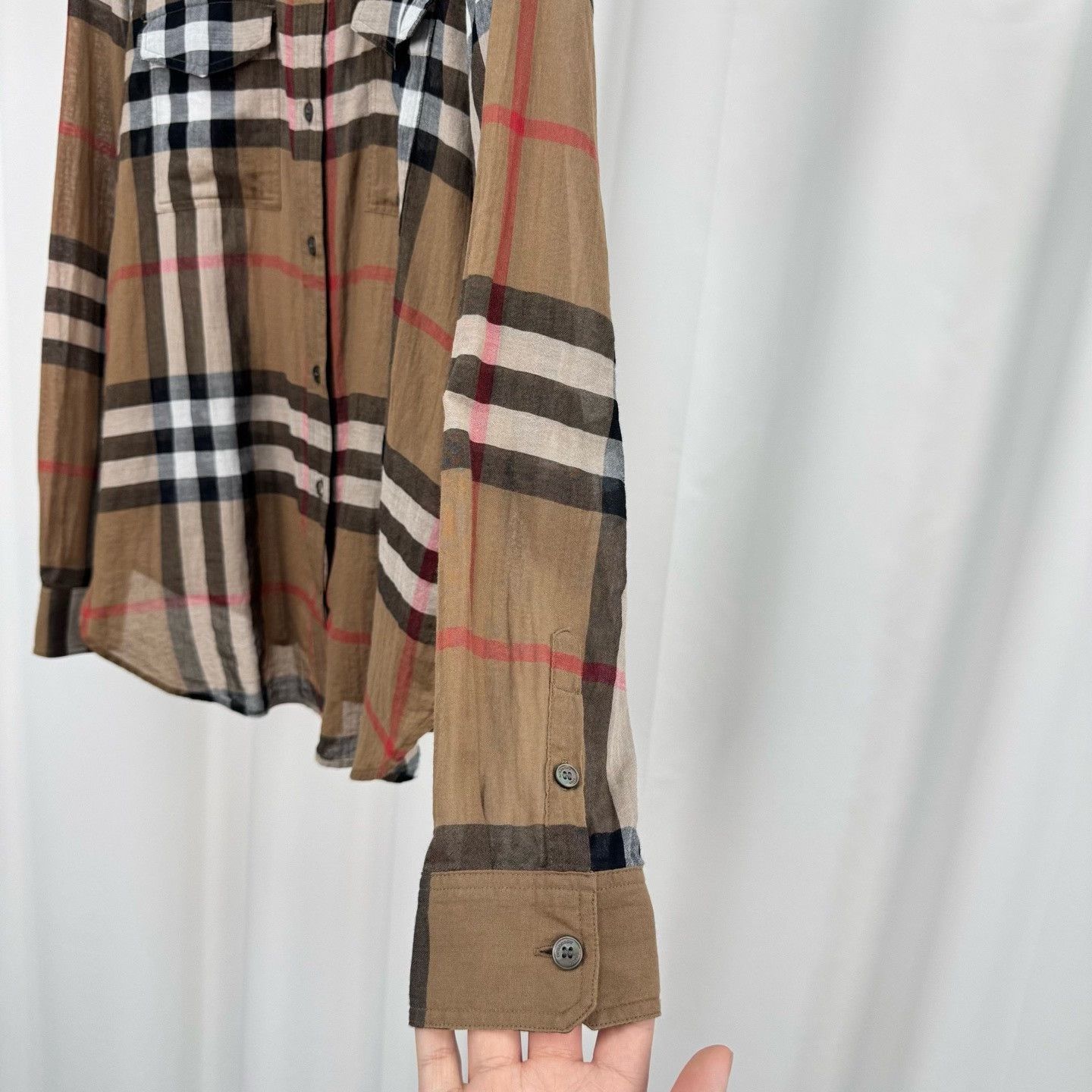 Burberry Burberry Check Long Sleeve Button Up Shirt Size M Size M / US 6-8 / IT 42-44 - 5 Thumbnail