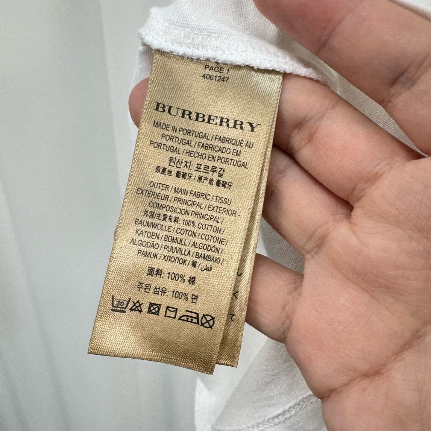 Burberry Burberry Logo Print T-Shirt White Size M Size US M / EU 48-50 / 2 - 8 Thumbnail