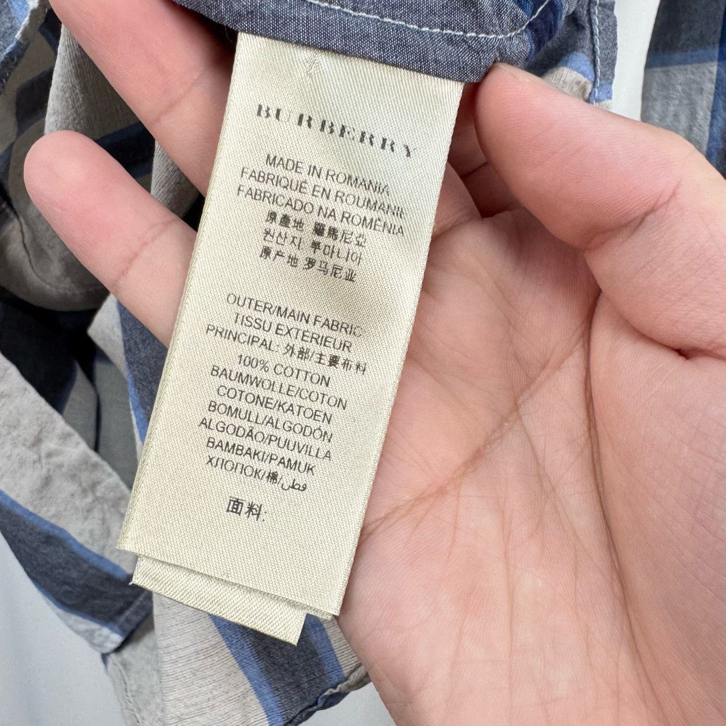 Burberry Burberry Brit Large Check Long Sleeve Shirt XS Size US XS / EU 42 / 0 - 7 Thumbnail