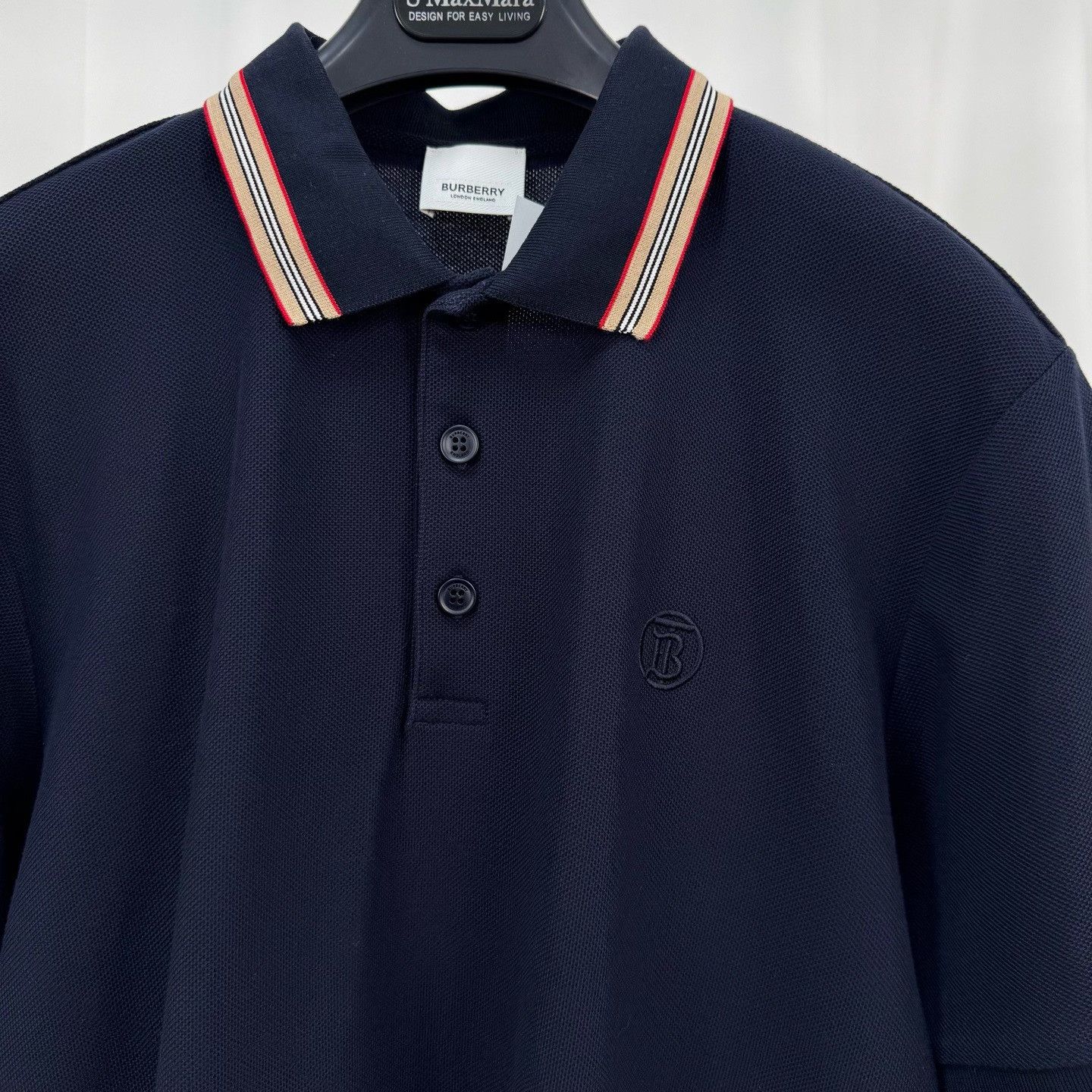 Burberry Burberry TB Monogram Striped Polo Shirt Size L Size US L / EU 52-54 / 3 - 4 Thumbnail