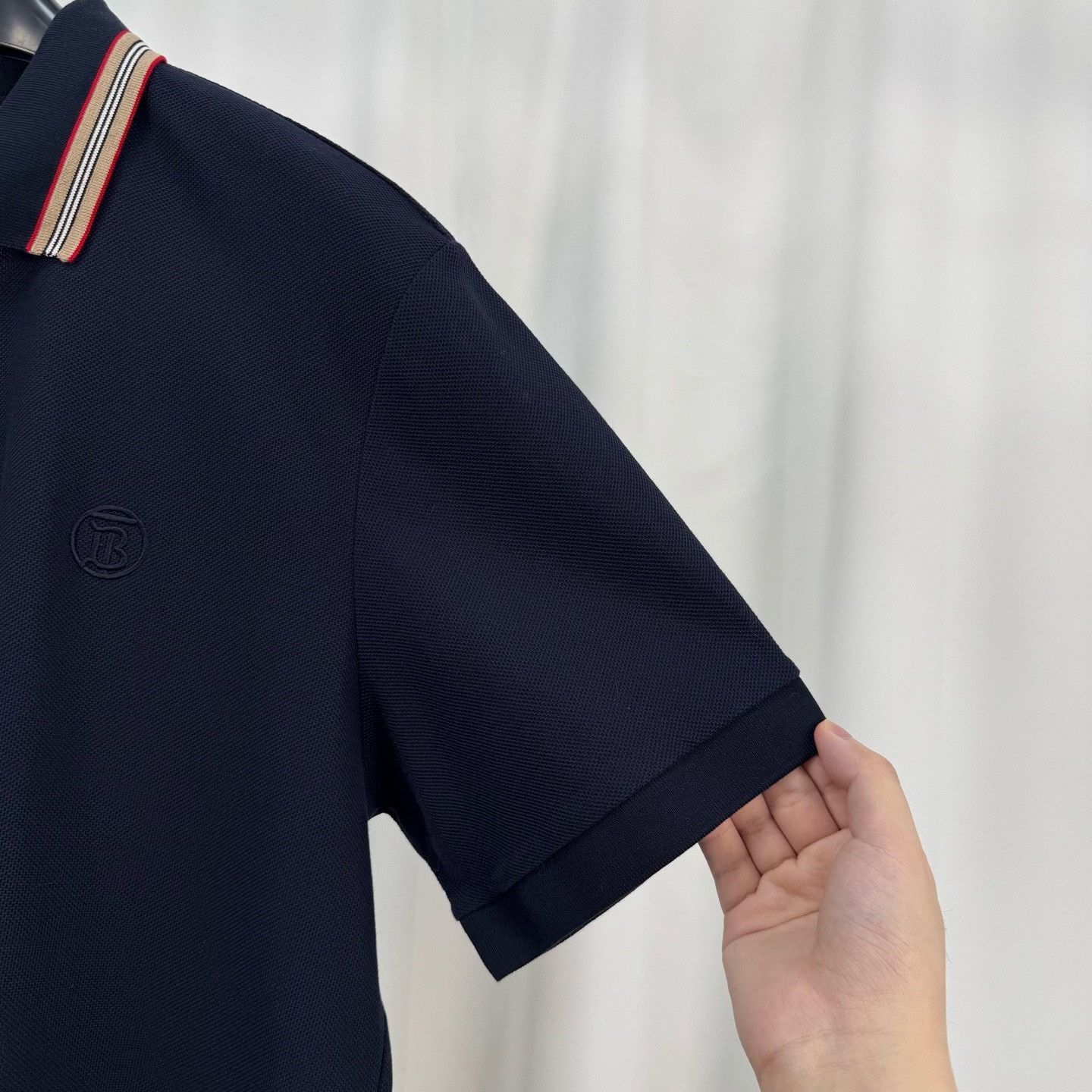 Burberry Burberry TB Monogram Striped Polo Shirt Size L Size US L / EU 52-54 / 3 - 5 Thumbnail