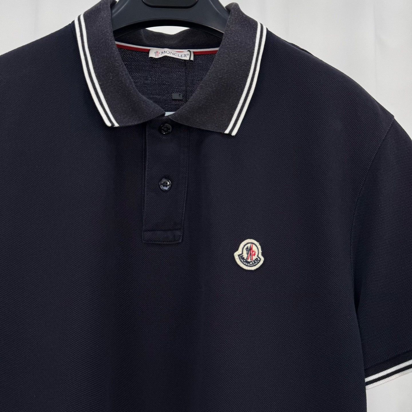 Moncler Moncler Logo Patch Tipped Polo Shirt Size M Size US M / EU 48-50 / 2 - 4 Thumbnail