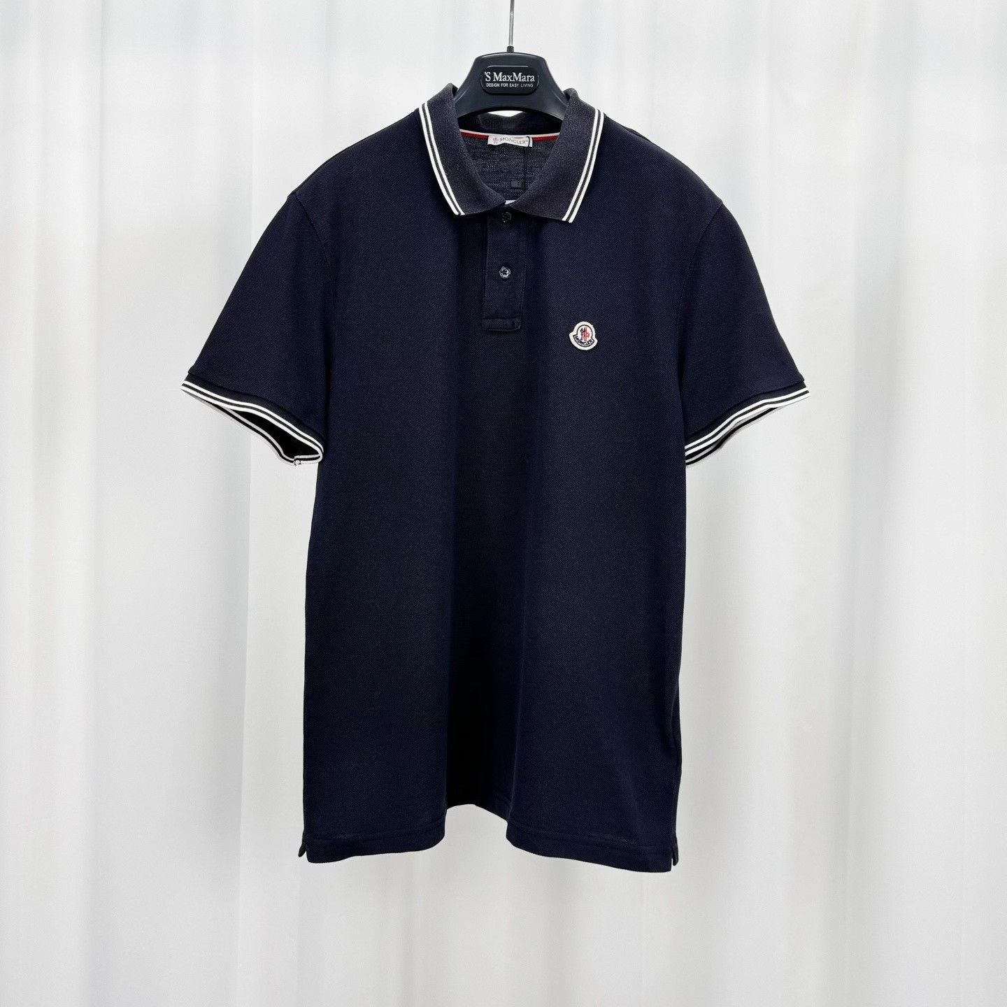 Moncler Moncler Logo Patch Tipped Polo Shirt Size M Size US M / EU 48-50 / 2 - 2 Thumbnail