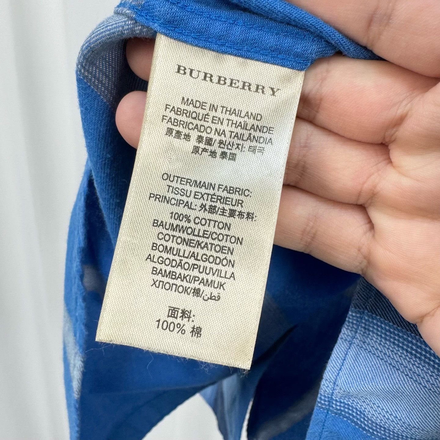 Burberry Burberry Brit Blue Check Button Up Shirt M Size US M / EU 48-50 / 2 - 7 Thumbnail