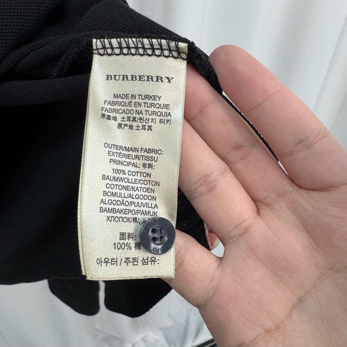 Burberry Burberry Embroidered Logo Long Sleeve Polo Size L Size US L / EU 52-54 / 3 - 7 Thumbnail
