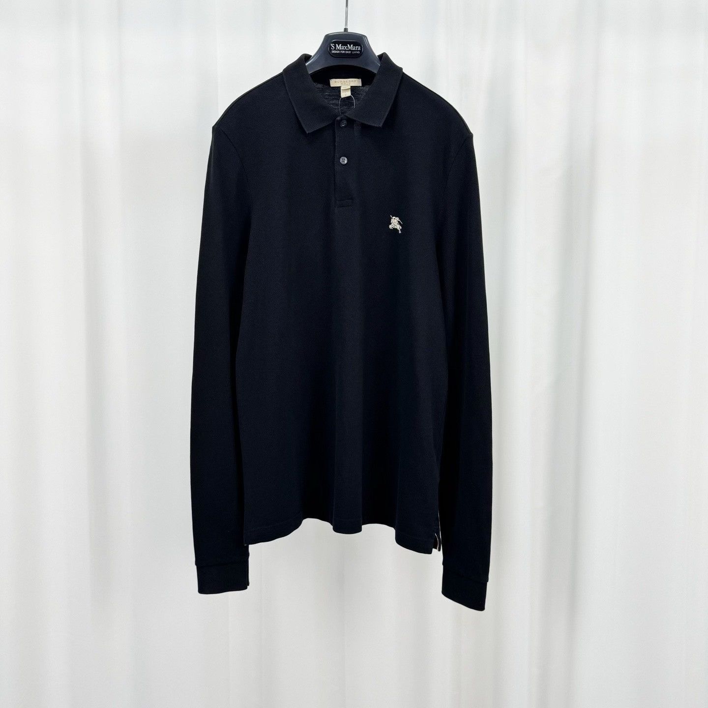 Burberry Burberry Embroidered Logo Long Sleeve Polo Size L Size US L / EU 52-54 / 3 - 2 Thumbnail