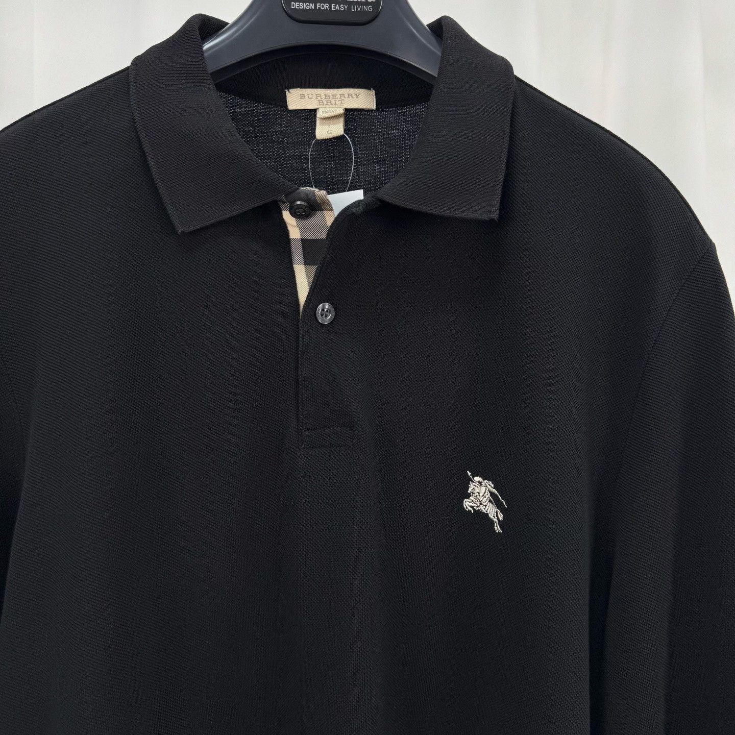 Burberry Burberry Embroidered Logo Long Sleeve Polo Size L Size US L / EU 52-54 / 3 - 4 Thumbnail