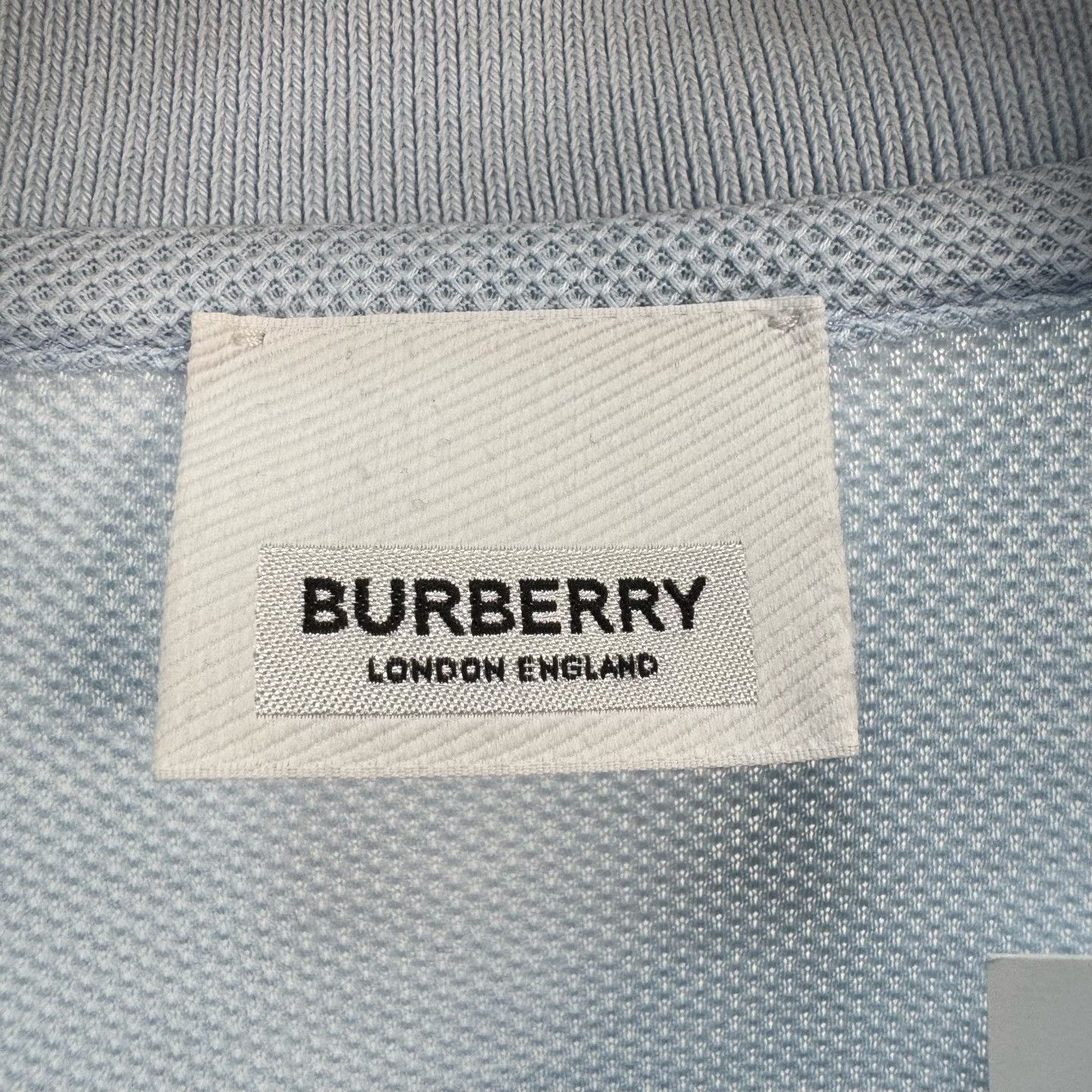 Burberry Burberry Light Blue Pique Cotton Polo XXL Size US XXL / EU 58 / 5 - 6 Thumbnail