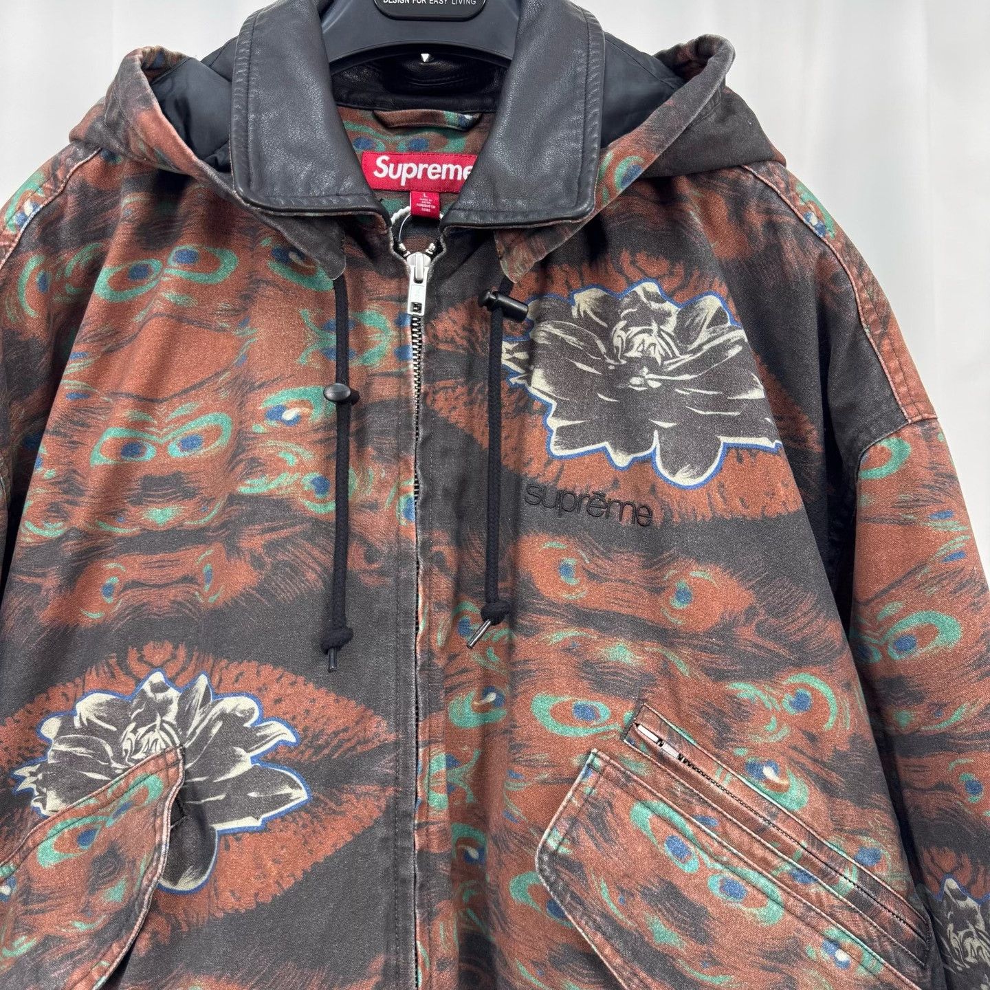 Supreme Supreme Peacock Leather Collar Work Jacket L Size US L / EU 52-54 / 3 - 4 Thumbnail