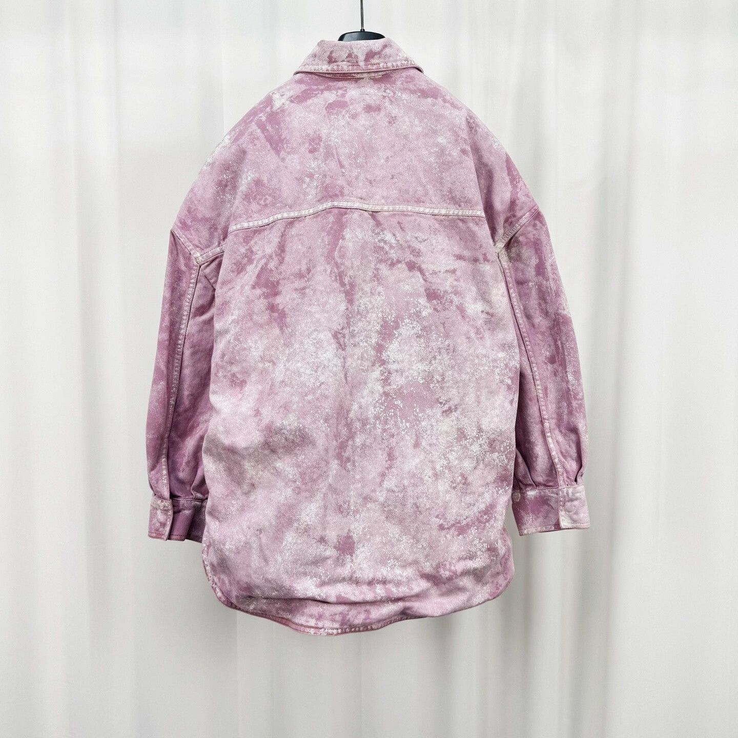 The Attico The Attico Pink Tie-Dye Denim Shirt Jacket 36 Size XS / US 0-2 / IT 36-38 - 3 Thumbnail