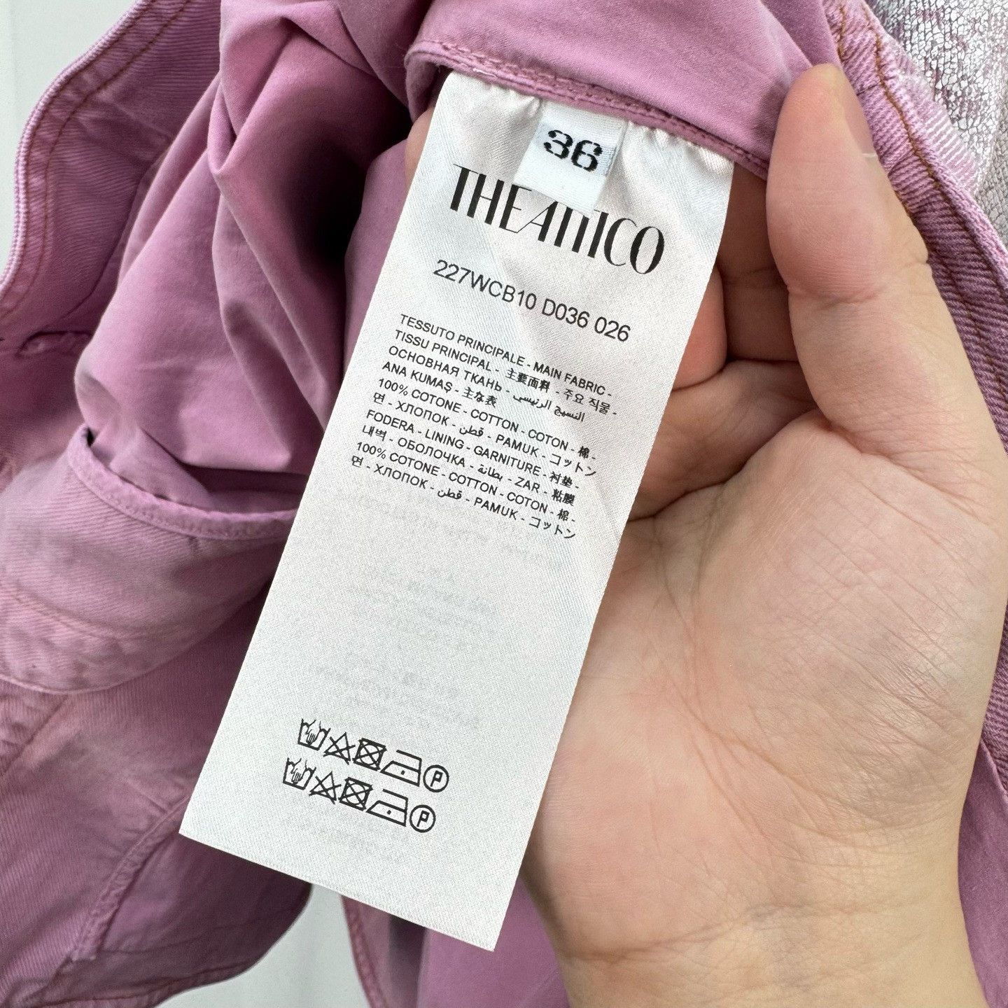 The Attico The Attico Pink Tie-Dye Denim Shirt Jacket 36 Size XS / US 0-2 / IT 36-38 - 8 Thumbnail