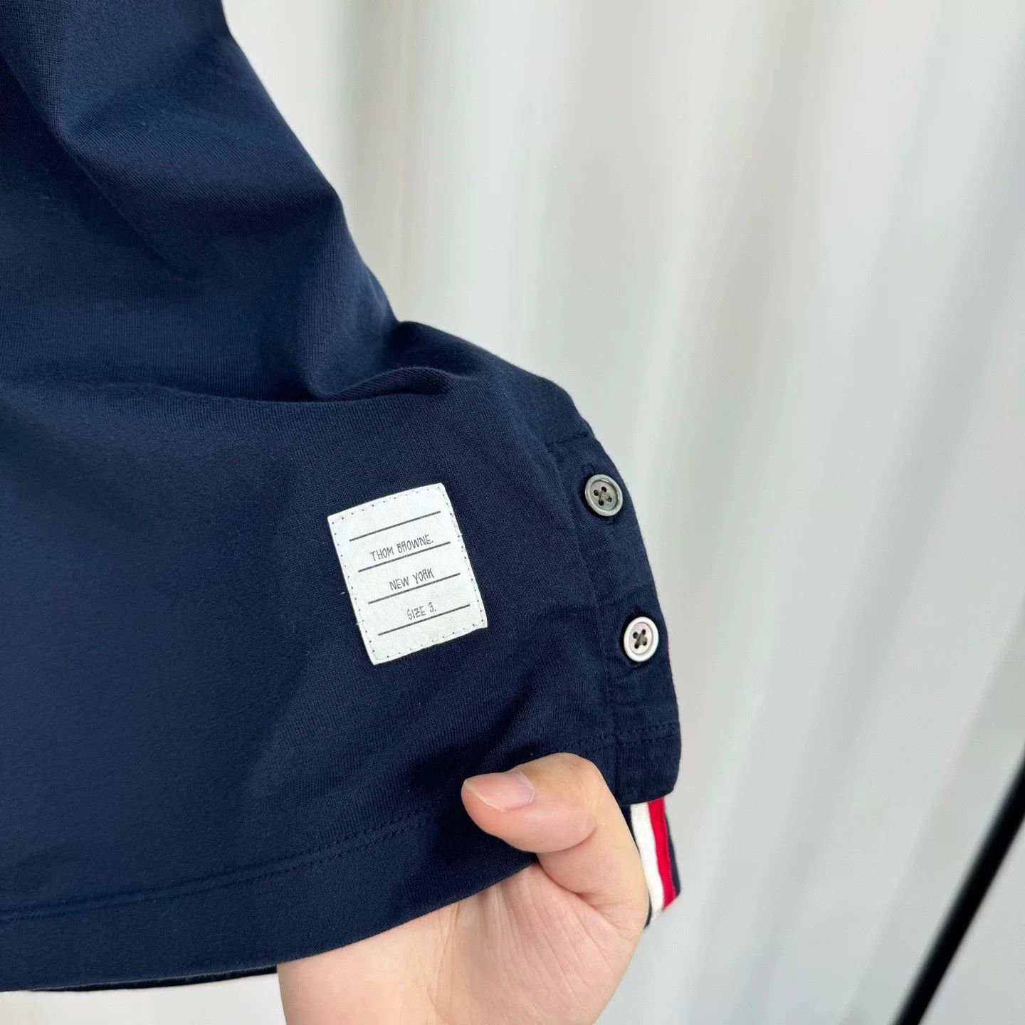 Thom Browne Thom Browne Navy RWB Stripe Pocket T-Shirt Size 3 Size US L / EU 52-54 / 3 - 6 Thumbnail