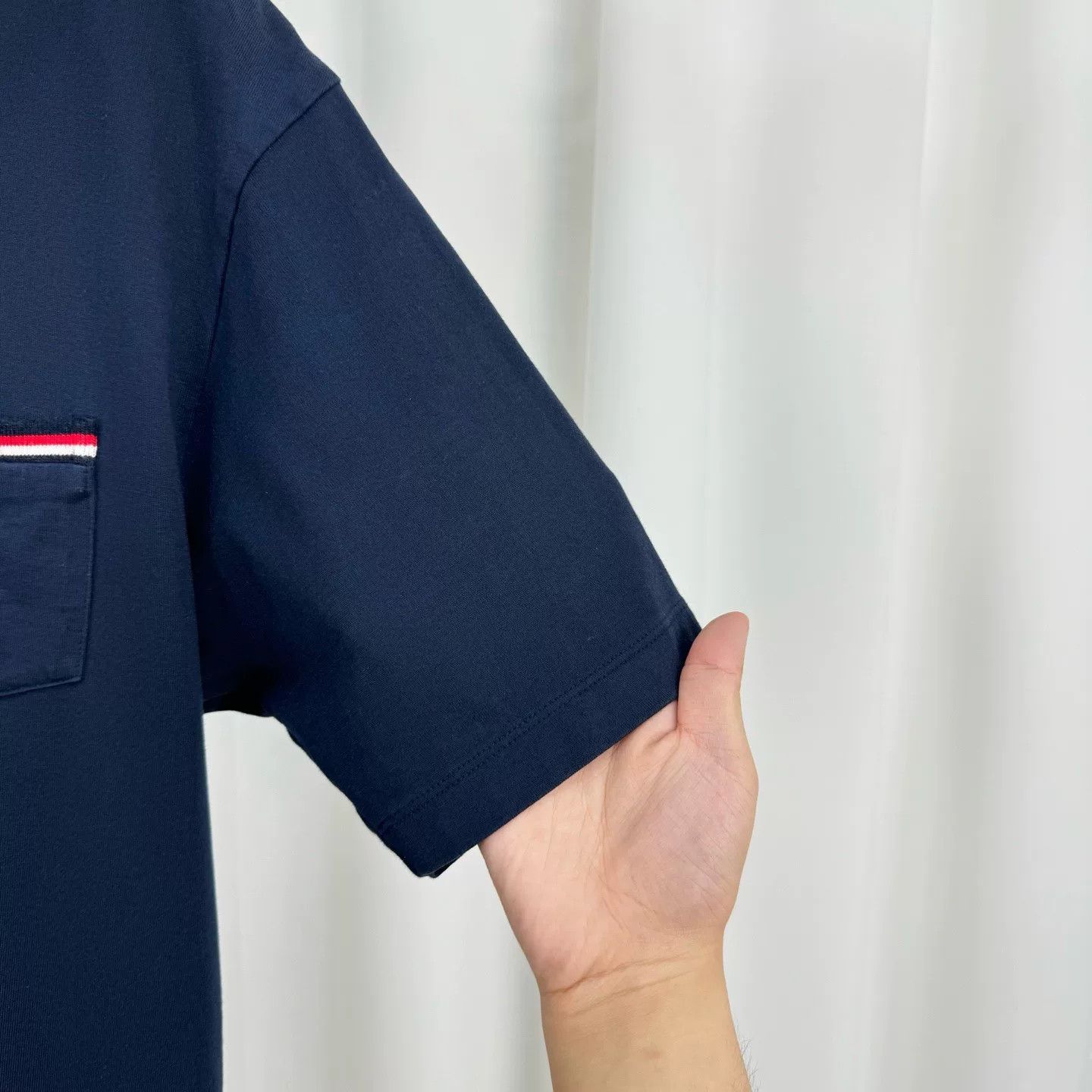 Thom Browne Thom Browne Navy RWB Stripe Pocket T-Shirt Size 3 Size US L / EU 52-54 / 3 - 5 Thumbnail