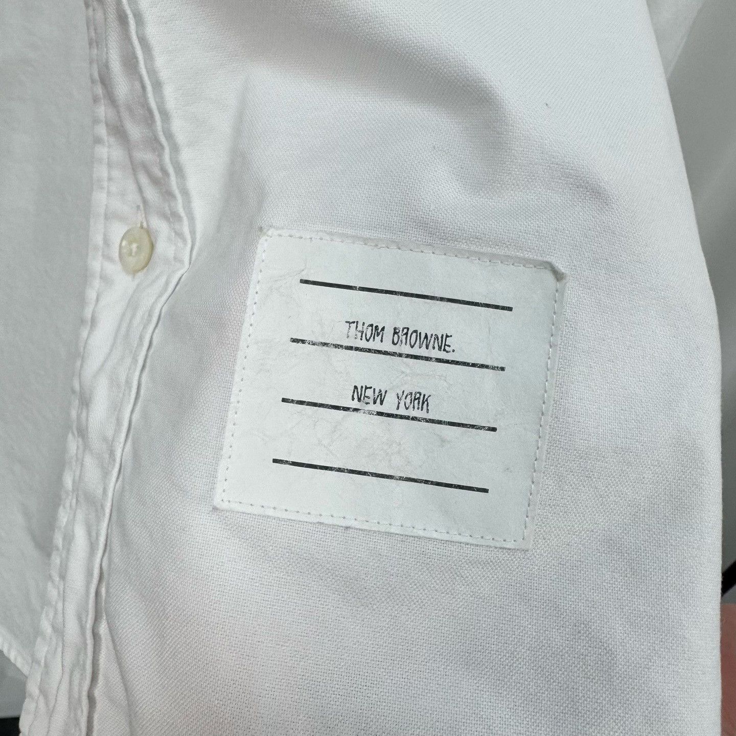 Thom Browne Thom Browne Oxford Grosgrain Placket Shirt Size 0 Size US XS / EU 42 / 0 - 7 Thumbnail