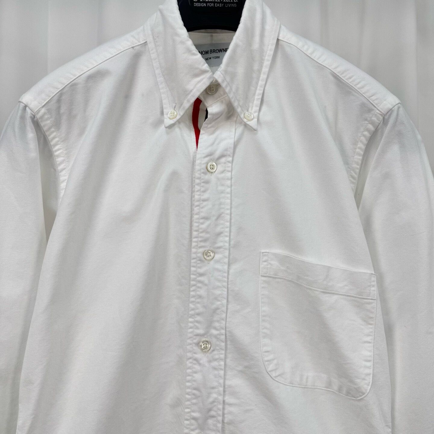 Thom Browne Thom Browne Oxford Grosgrain Placket Shirt Size 0 Size US XS / EU 42 / 0 - 4 Thumbnail