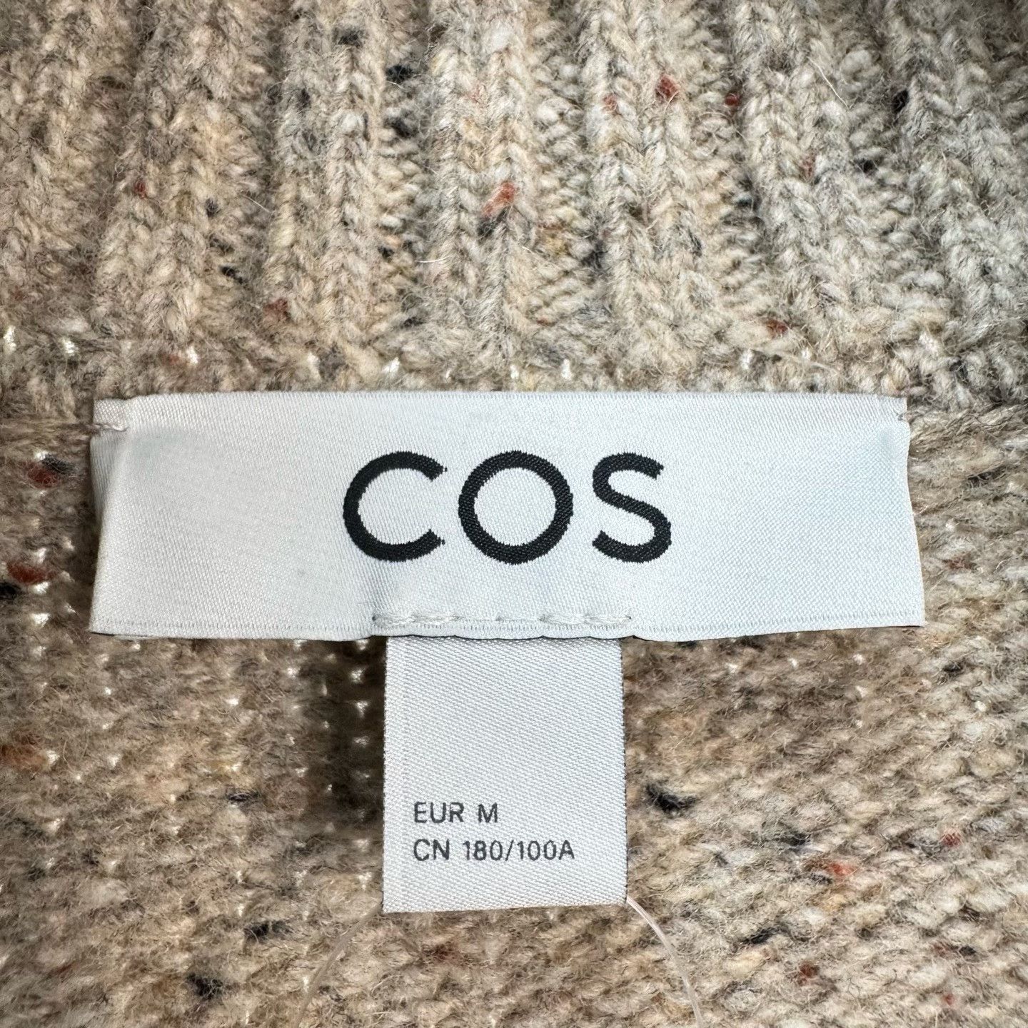 Cos COS Oatmeal Wool Blend Zip Up Knit Cardigan Size M Size US M / EU 48-50 / 2 - 6 Thumbnail
